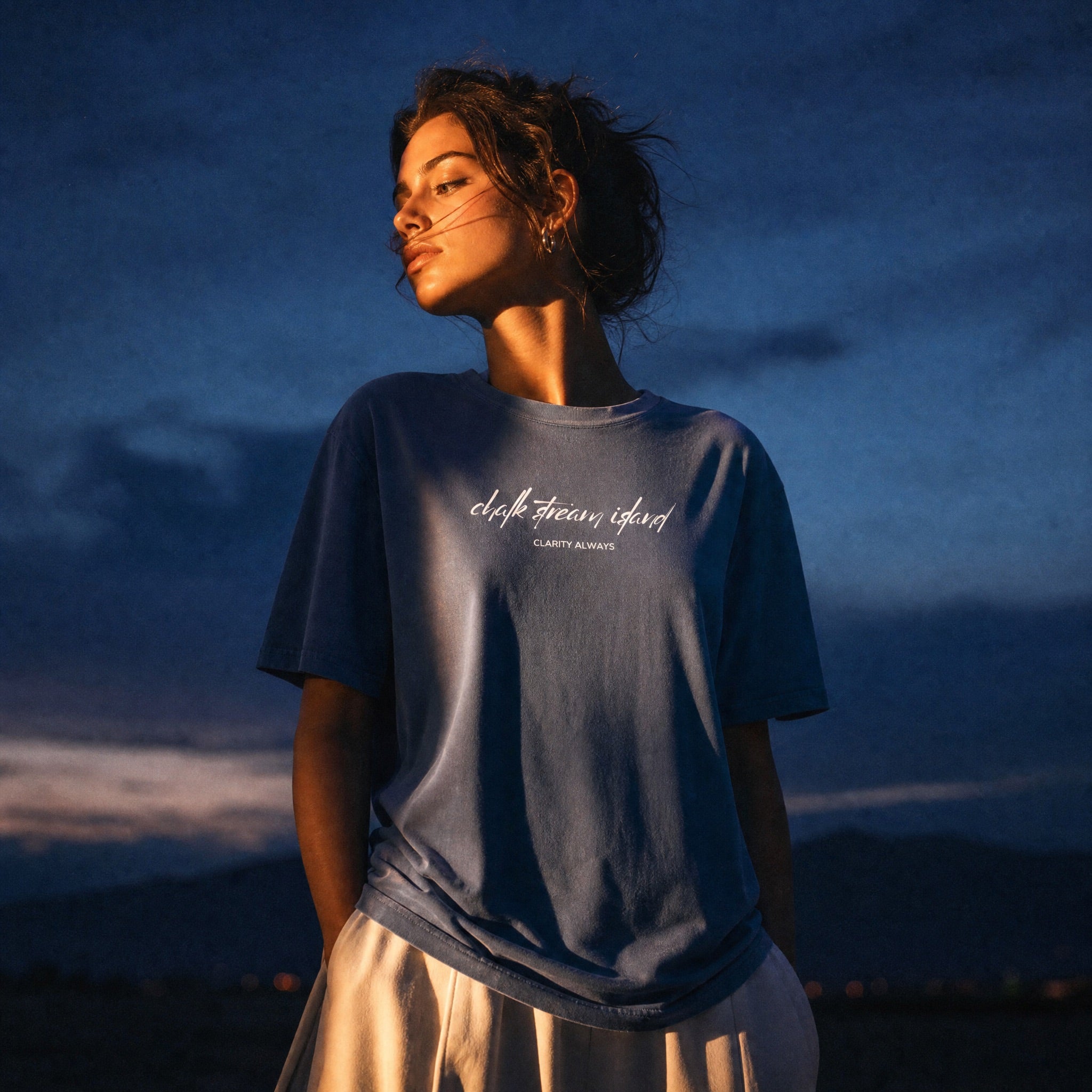 Jolly & Goode Women's Shirts S Women's Chalk Stream Island Clarity Always Tee Cheeky British Style