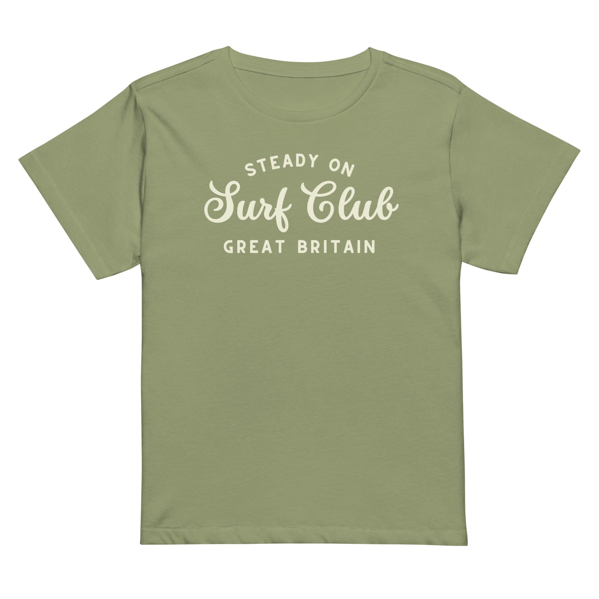 Jolly & Goode Women's Shirts Steady On Surf Club Great Britain | Women’s High-Waisted T-shirt Cheeky British Style