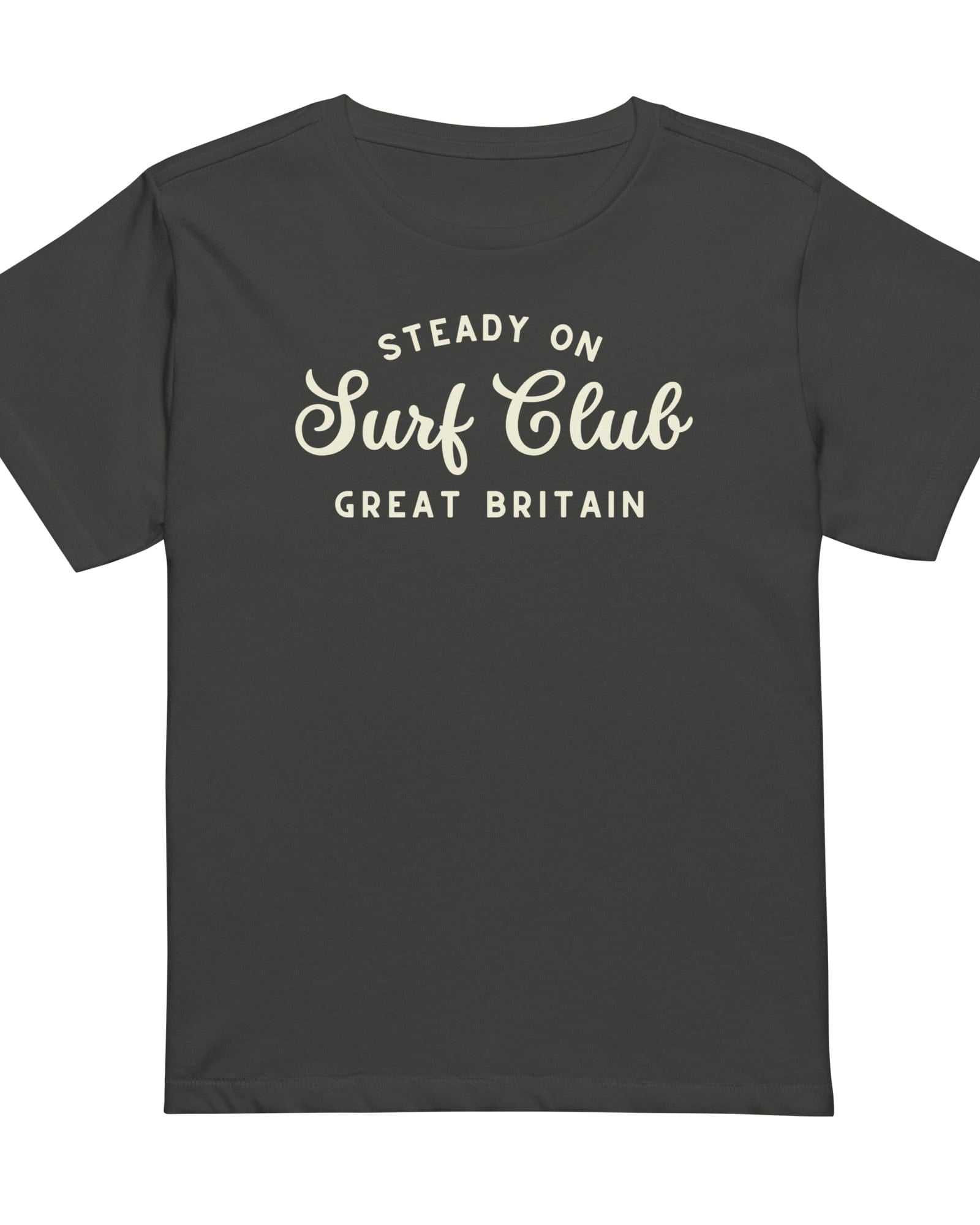Jolly & Goode Women's Shirts Steady On Surf Club Great Britain | Women’s High-Waisted T-shirt Cheeky British Style