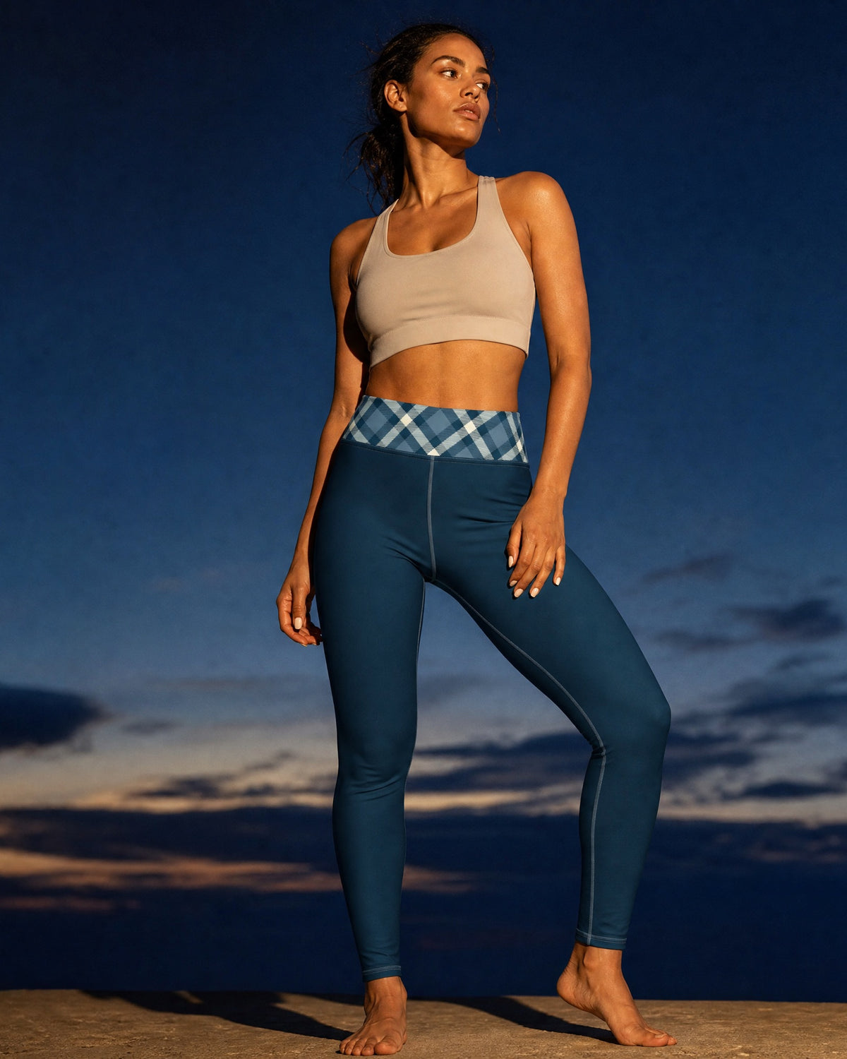 Jolly & Goode Yoga Leggings Cheeky Check Yoga Leggings Cheeky British Style