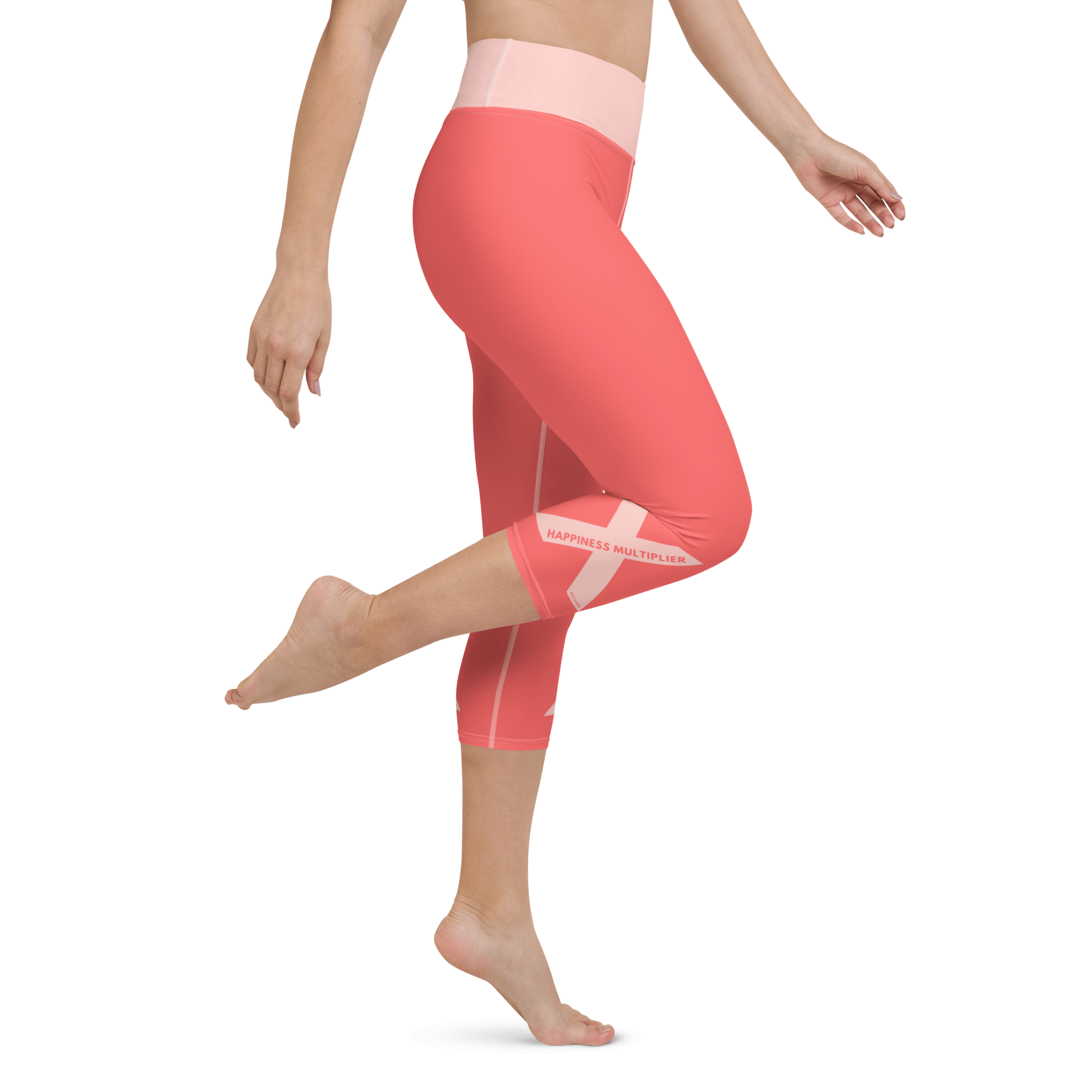 Jolly & Goode Yoga Leggings Happiness Multiplier Yoga Capri Leggings Classic Cheeky British Style