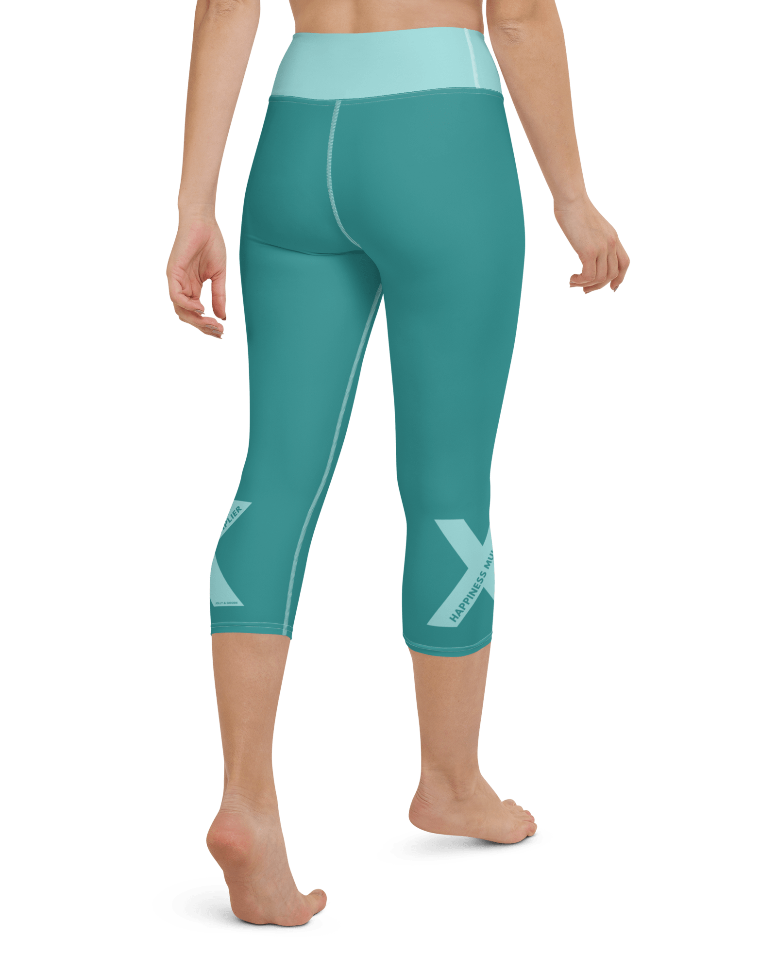 Jolly & Goode Yoga Leggings XS Happiness Multiplier Yoga Capri Leggings Cool Cheeky British Style