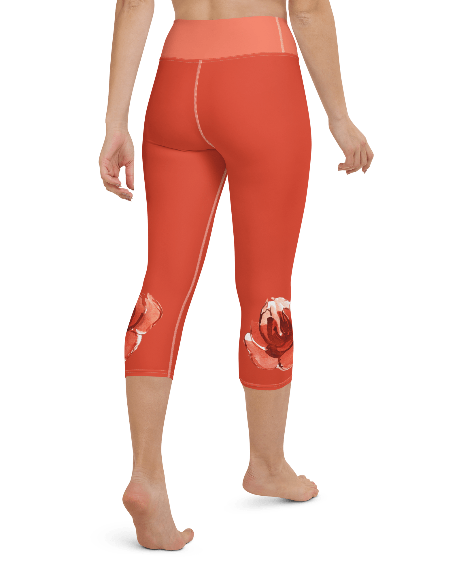 Jolly & Goode Yoga Leggings XS Watercolour English Rose Yoga Capri Leggings Cheeky British Style