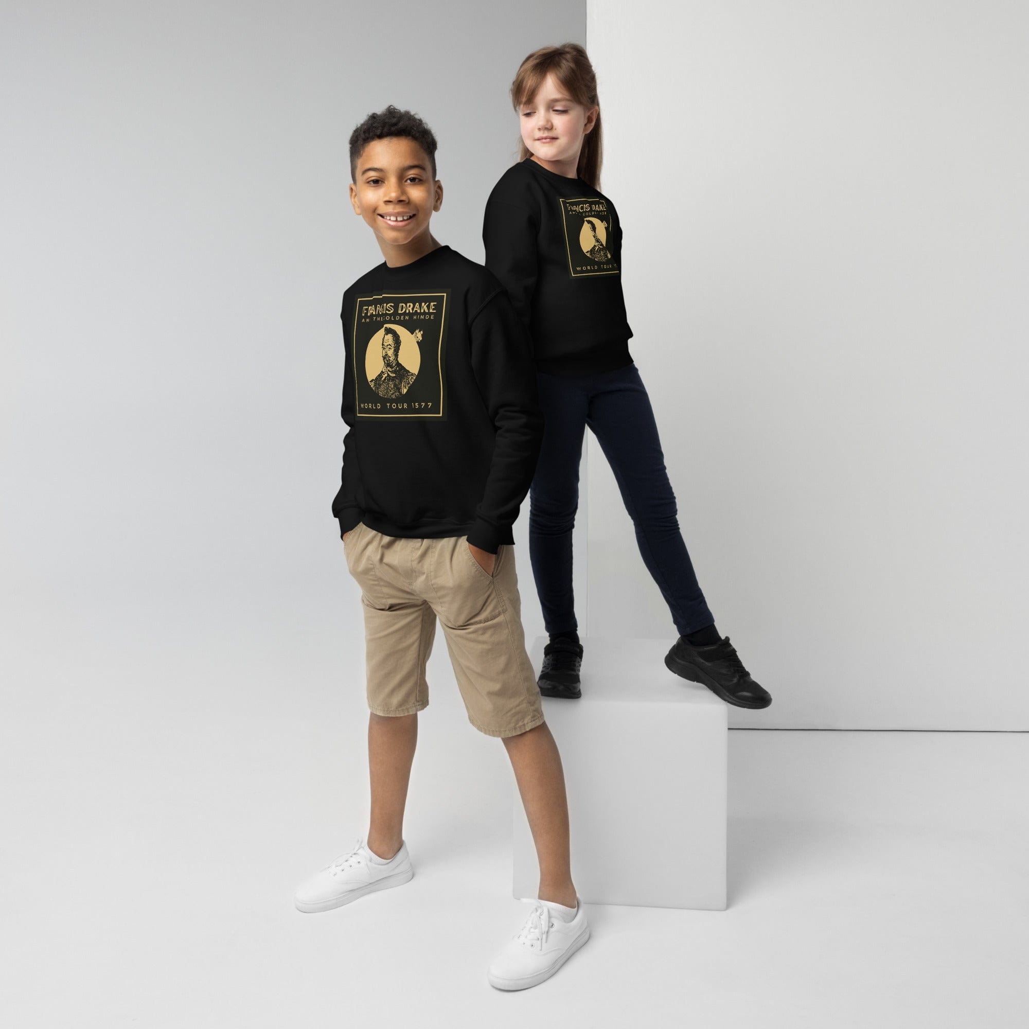 Jolly & Goode youth sweatshirts Francis Drake and The Golden Hinde | Youth Sweatshirt Cheeky British Style