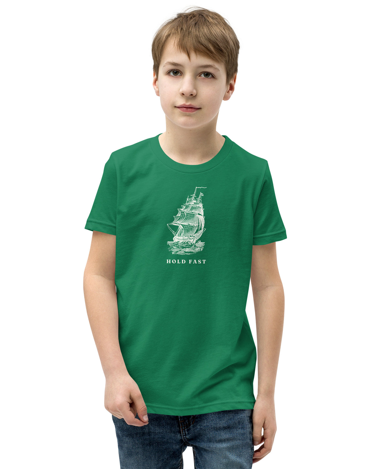 Jolly & Goode Youth T-shirts Kelly / S Hold Fast Nautical Youth Tee Cheeky British Style