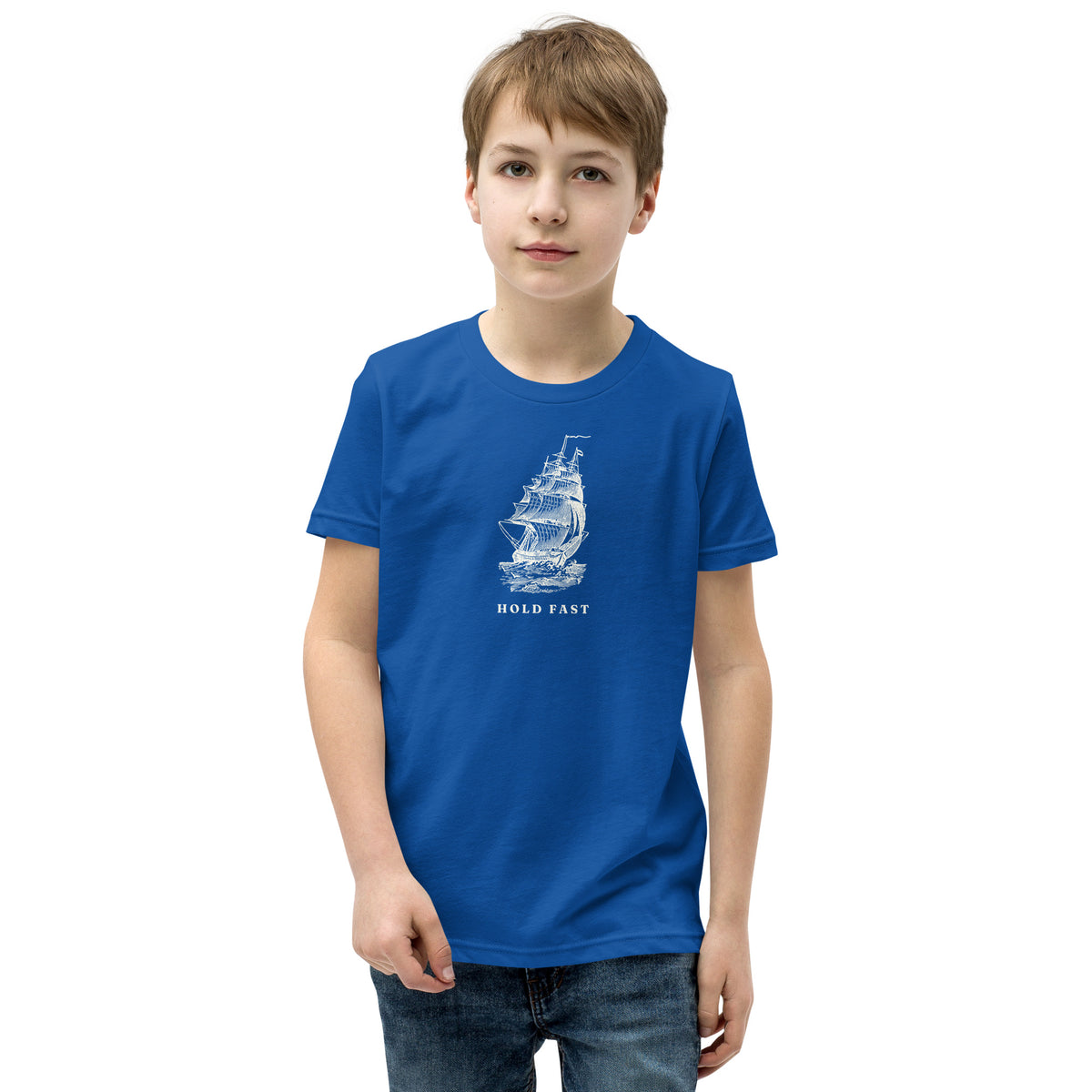 Jolly & Goode Youth T-shirts True Royal / S Hold Fast Nautical Youth Tee Cheeky British Style
