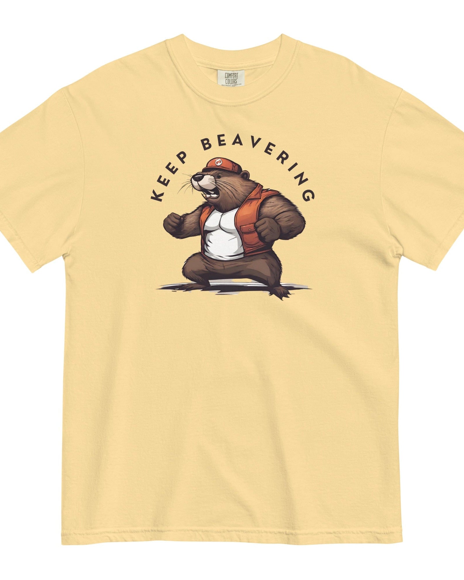 Keep Beavering T-shirt | Garment-dyed Heavyweight Cotton Butter / S Shirts & Tops Jolly & Goode