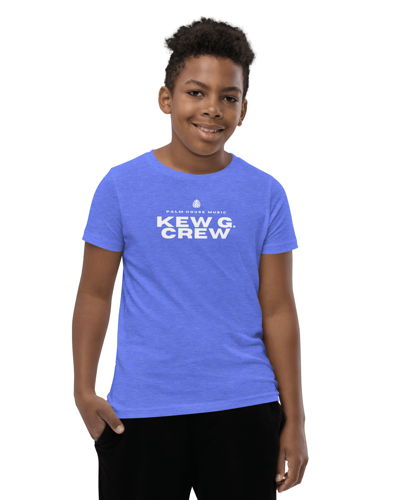 Kew G. Crew | Youth T-Shirt Heather Columbia Blue / S Shirts & Tops Jolly & Goode