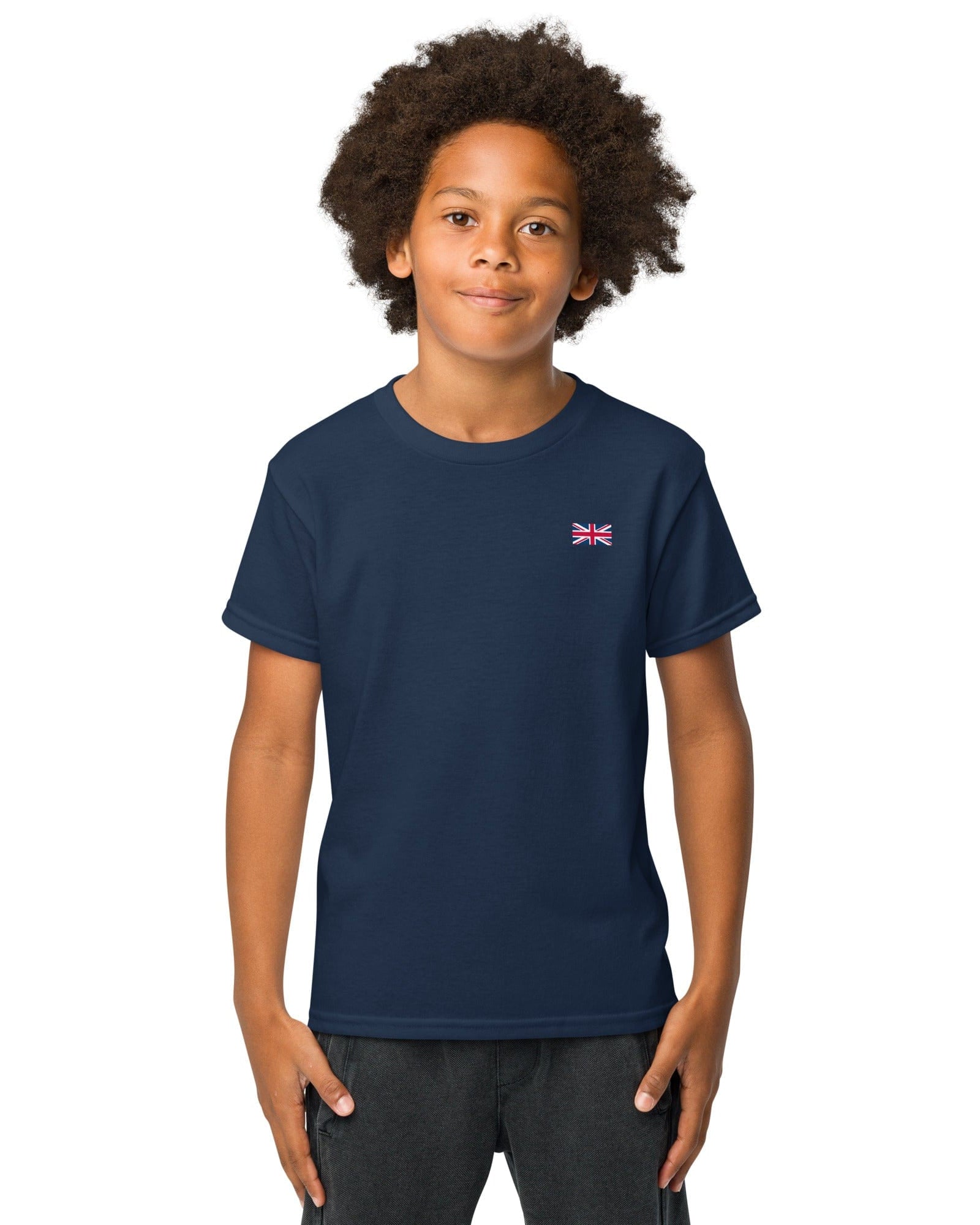 Kids Union Jack T-shirt | Left Chest | Youth Size.