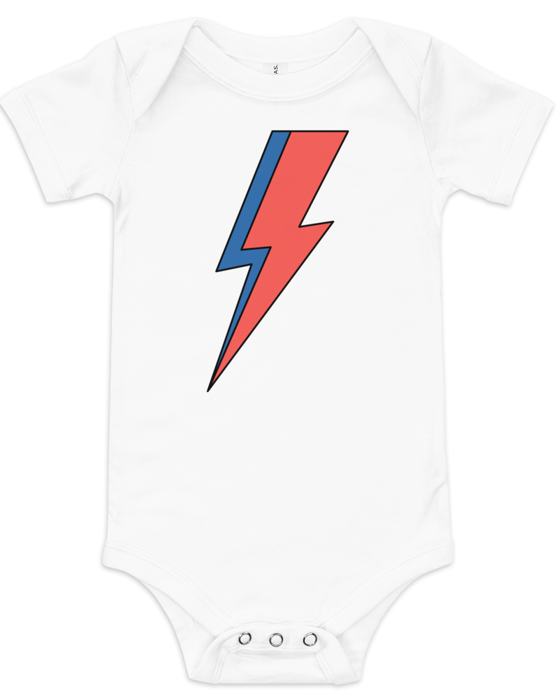 Lightning Bolt Baby Onesie White / 3-6m Jolly & Goode