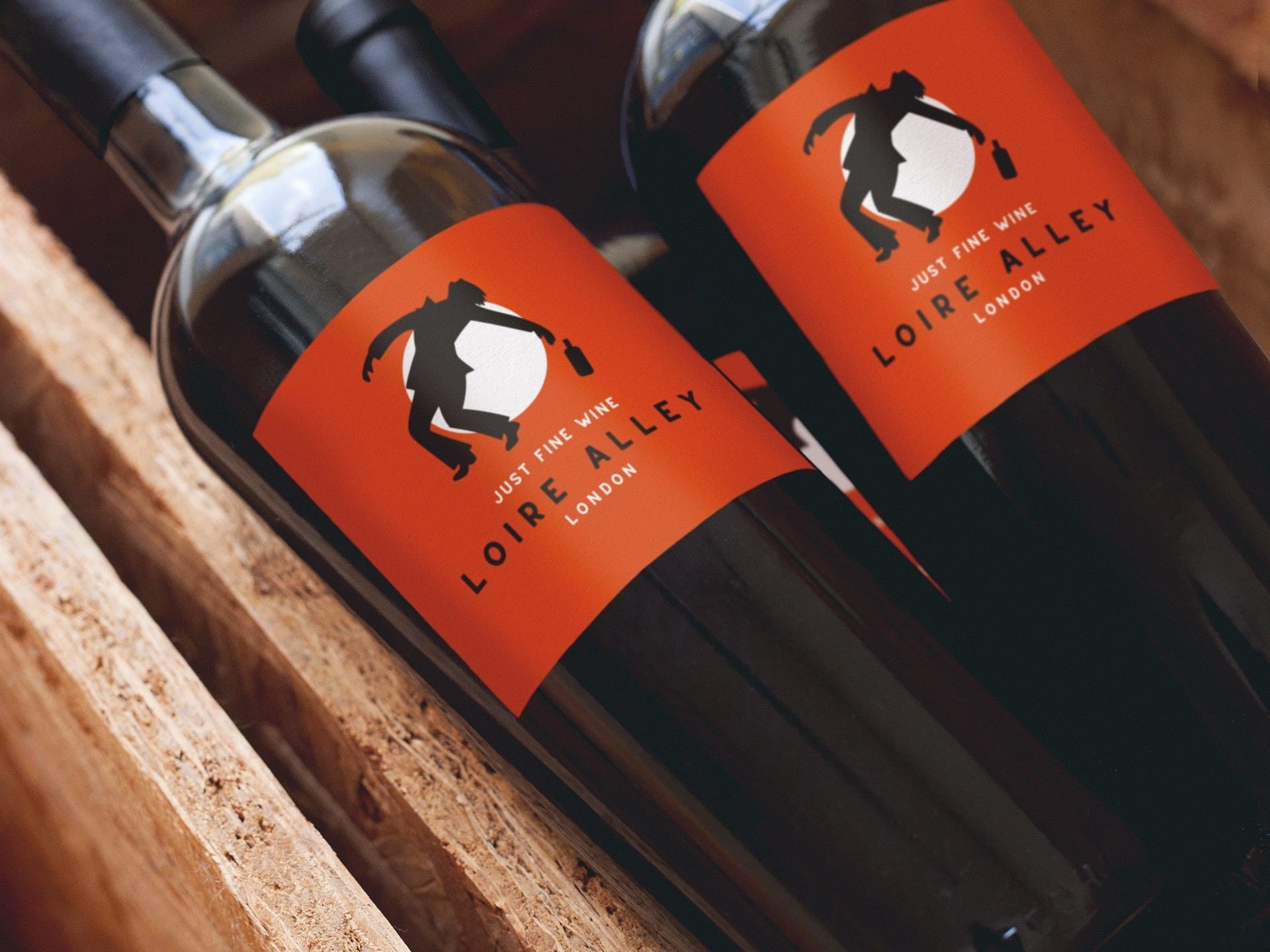 Loire Alley London Wine Bottle Labels.