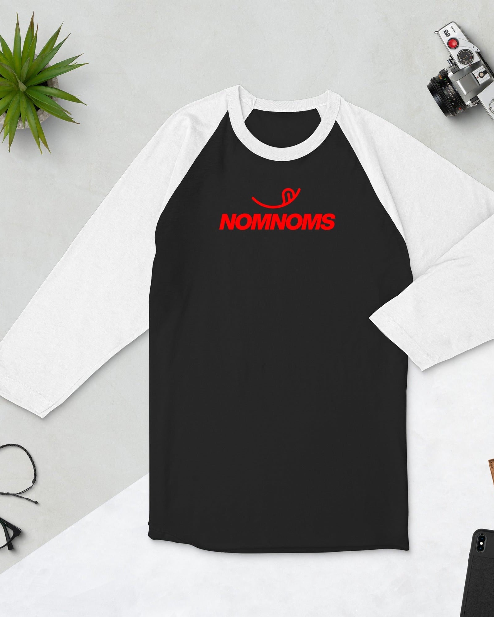 Nomnoms 3/4 Sleeve Raglan Shirt.