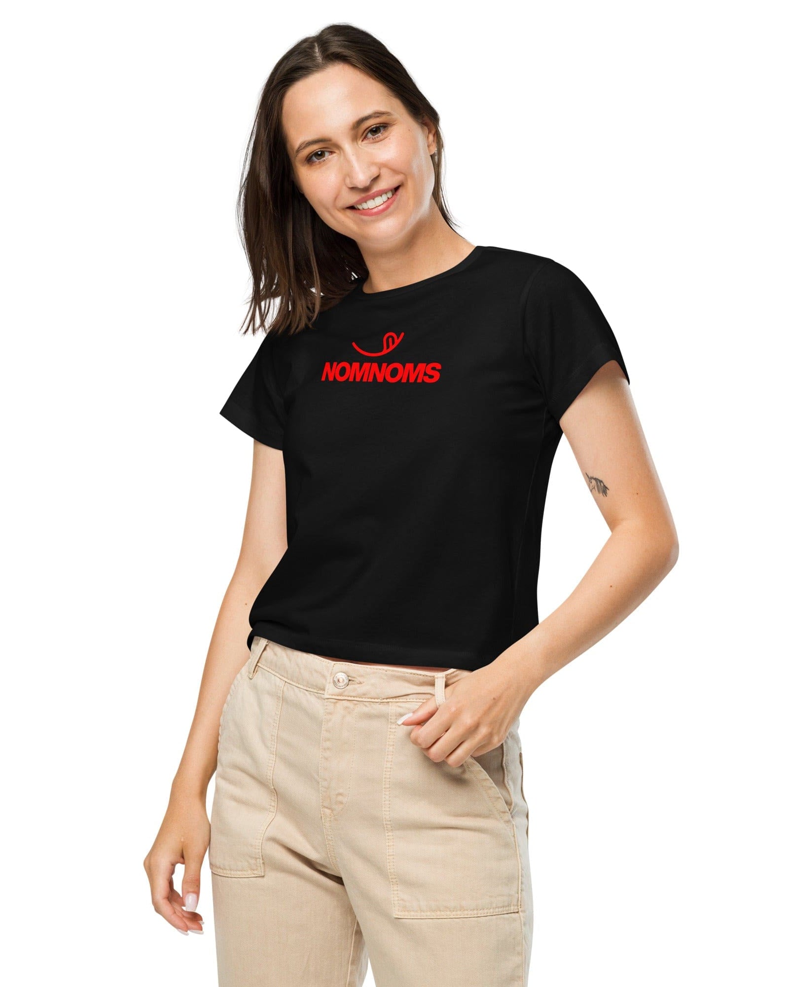 Nomnoms Women’s High-Waisted T-shirt.