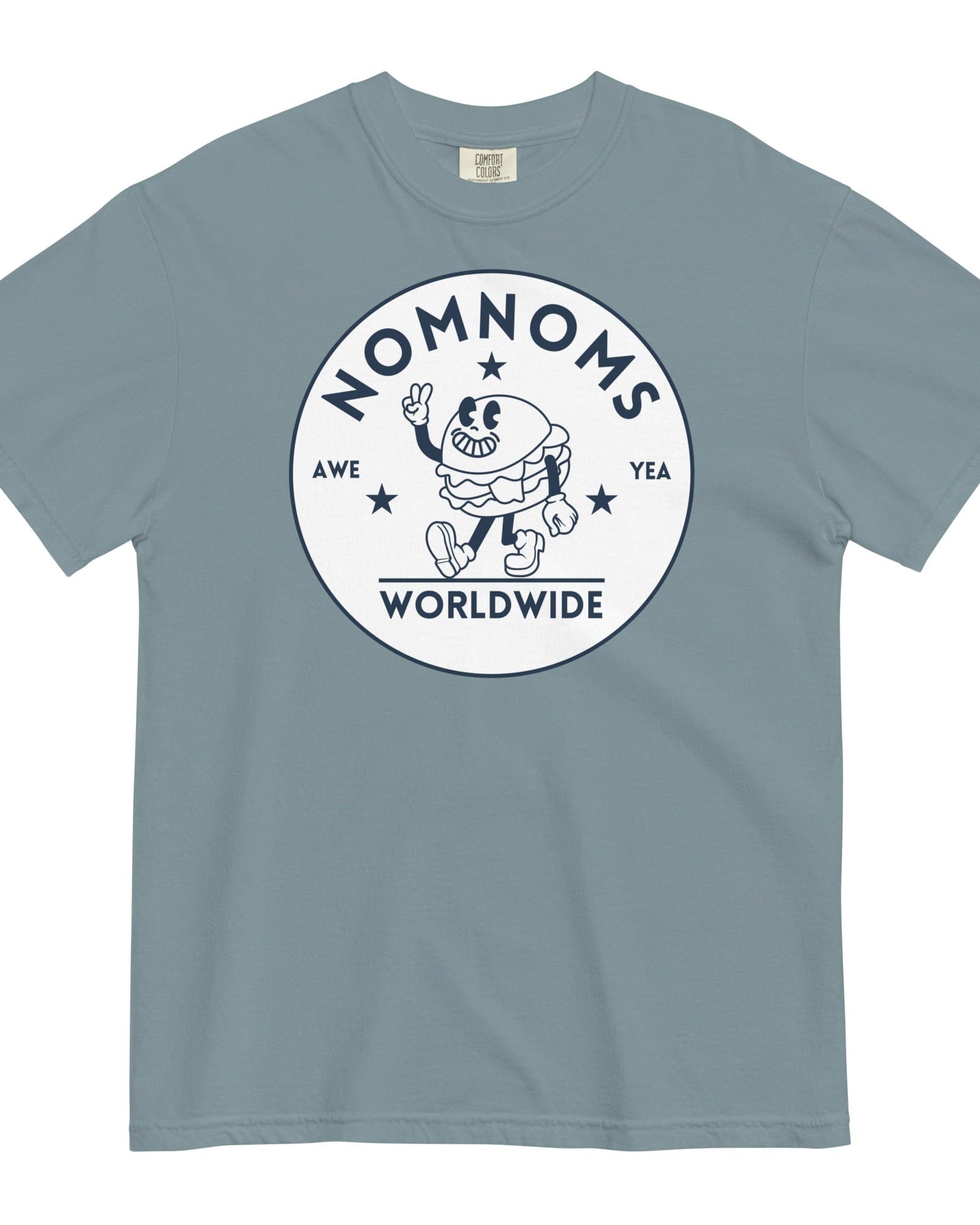 Nomnoms Worldwide Garment-dyed Heavyweight T-shirt Ice Blue / S Shirts & Tops Jolly & Goode