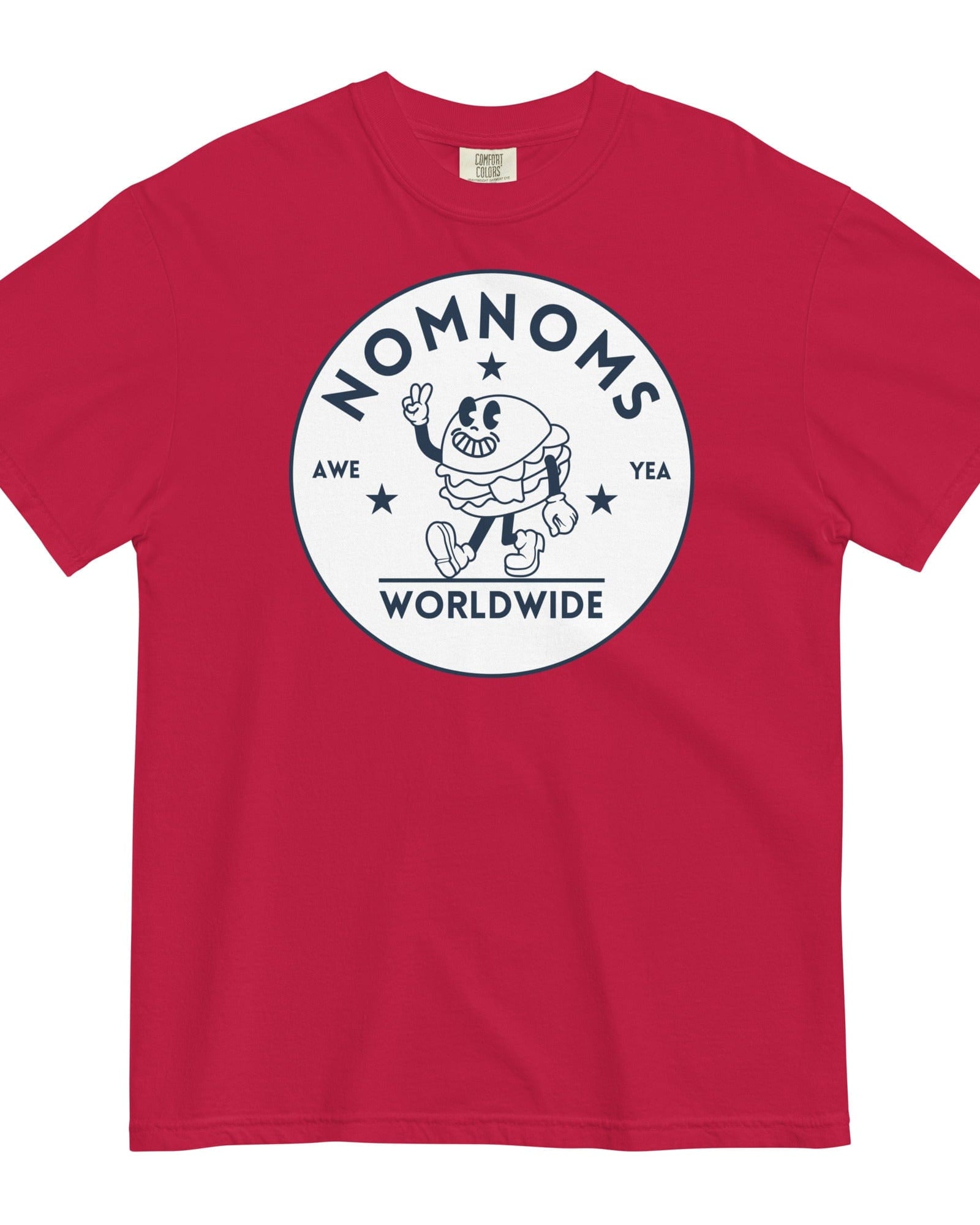 Nomnoms Worldwide Garment-dyed Heavyweight T-shirt Red / S Shirts & Tops Jolly & Goode