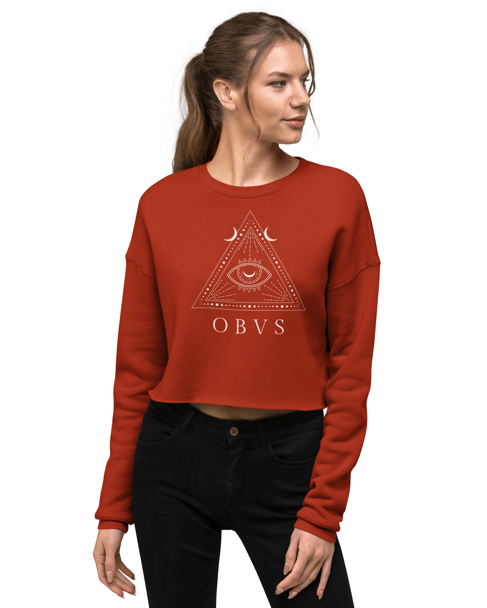 Obvs Crop Sweatshirt Obviously Brick House / S Jolly & Goode