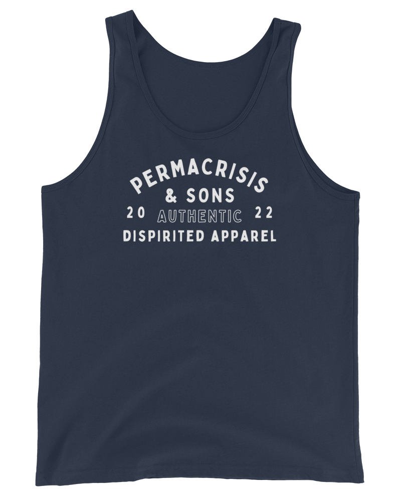 Permacrisis & Sons Vest | Tank Top | Unisex Fit Navy / XS Vest Jolly & Goode