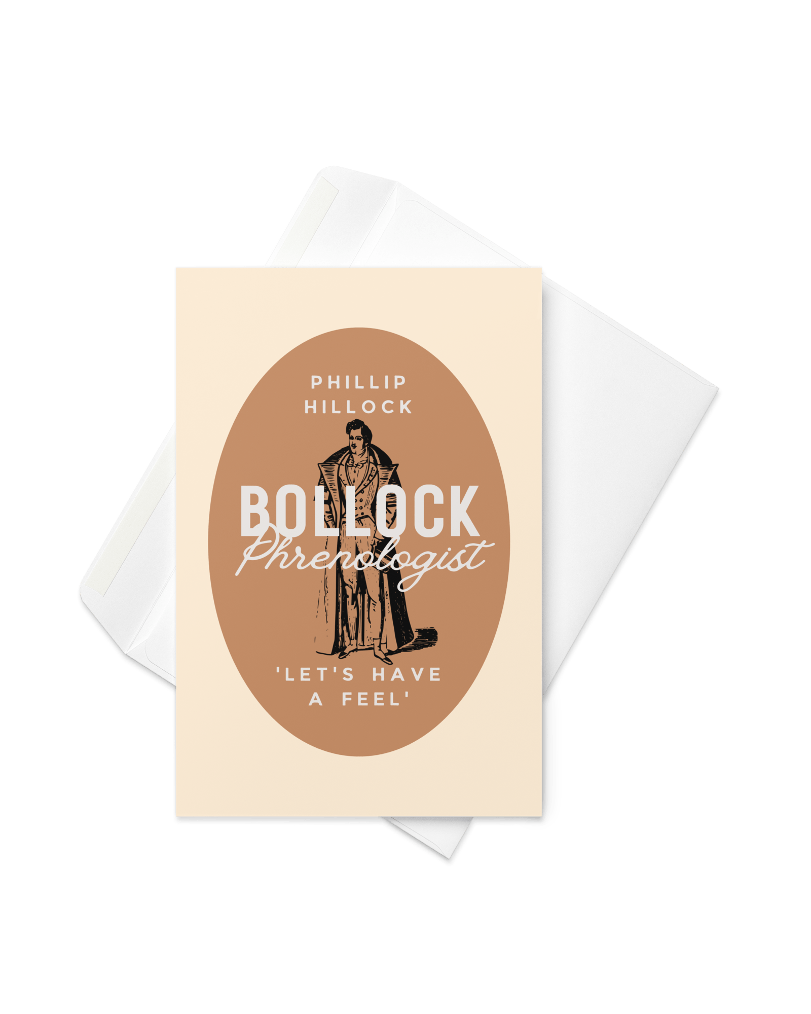 Phillip Hillock Bollock Phrenologist Greeting Card 4″×6″ Jolly & Goode