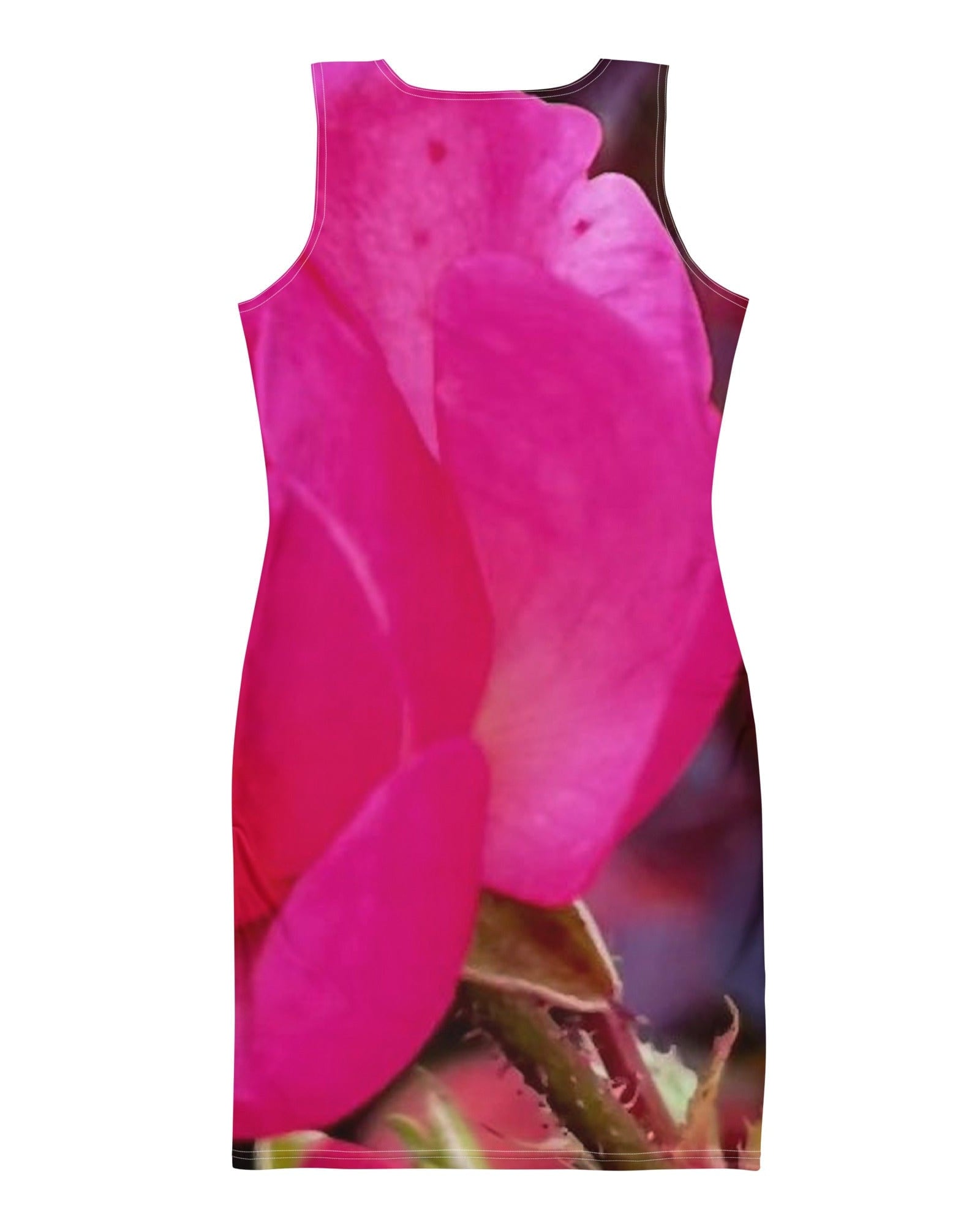 Pink & Red Rose Bodycon Dress | Body Contour Dress.