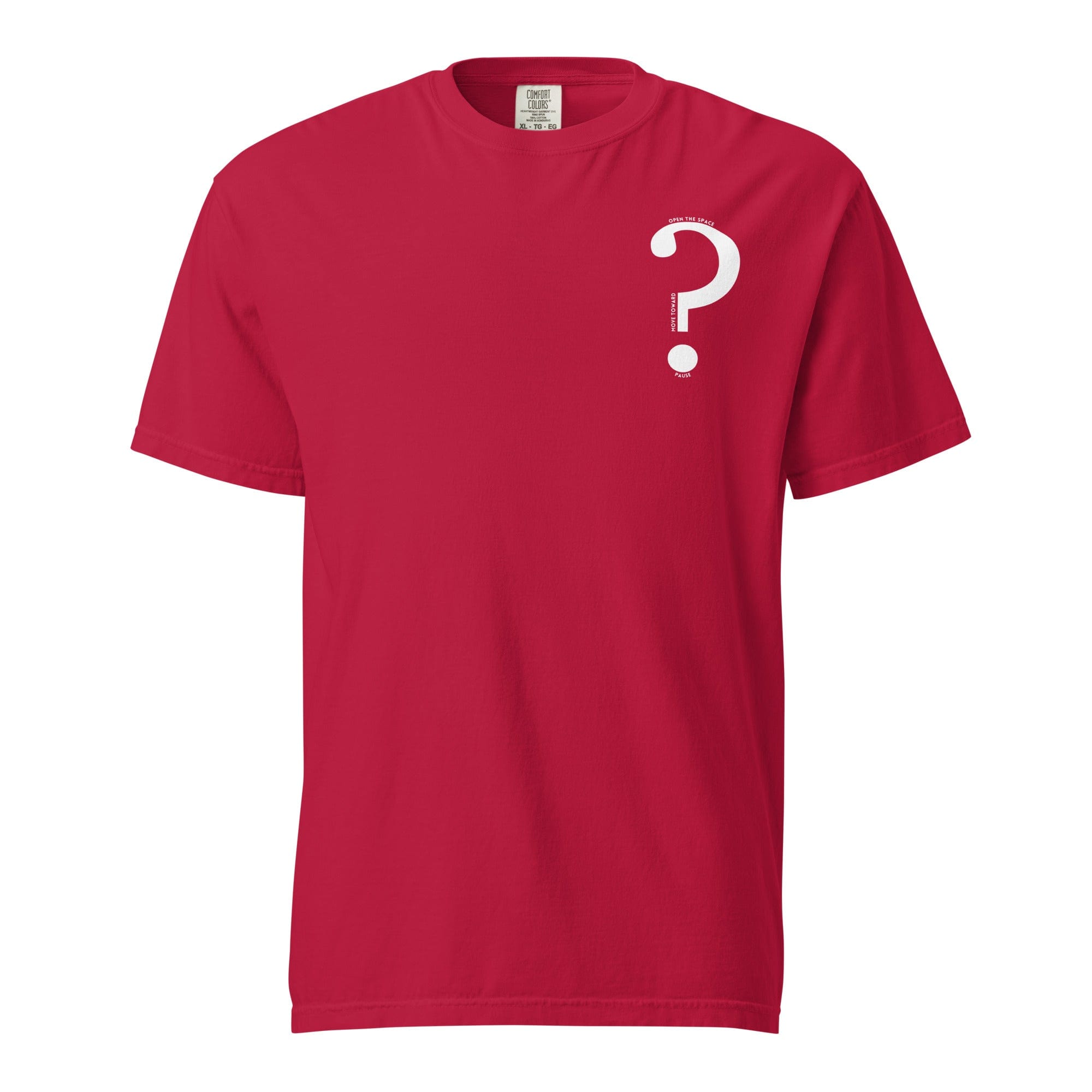 Question Mark: Pause, Move Toward, Open the Space | T-shirt Red / S Shirts & Tops Jolly & Goode