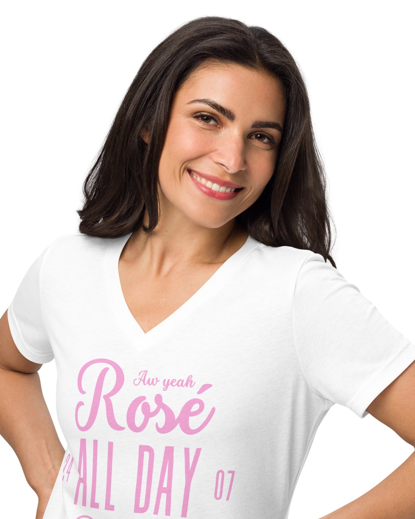Rosé All Day Bitches | Women’s Relaxed V-neck T-shirt.