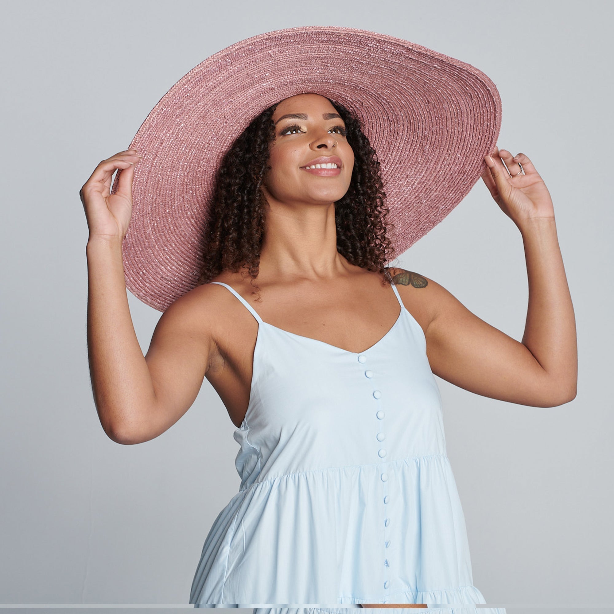 San Diego Hat Company Sun Brim Hats On Holiday - Oversized Wide Brim Sun Hat Cheeky British Style