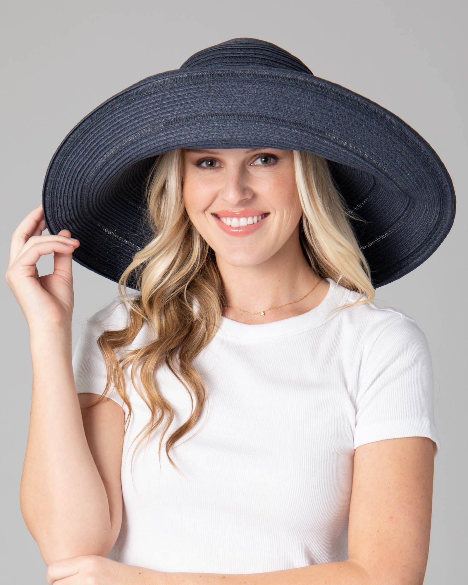 San Diego Hat Company Sun Brim Hats Women's 6-way Round Crown Sun Hat Cheeky British Style