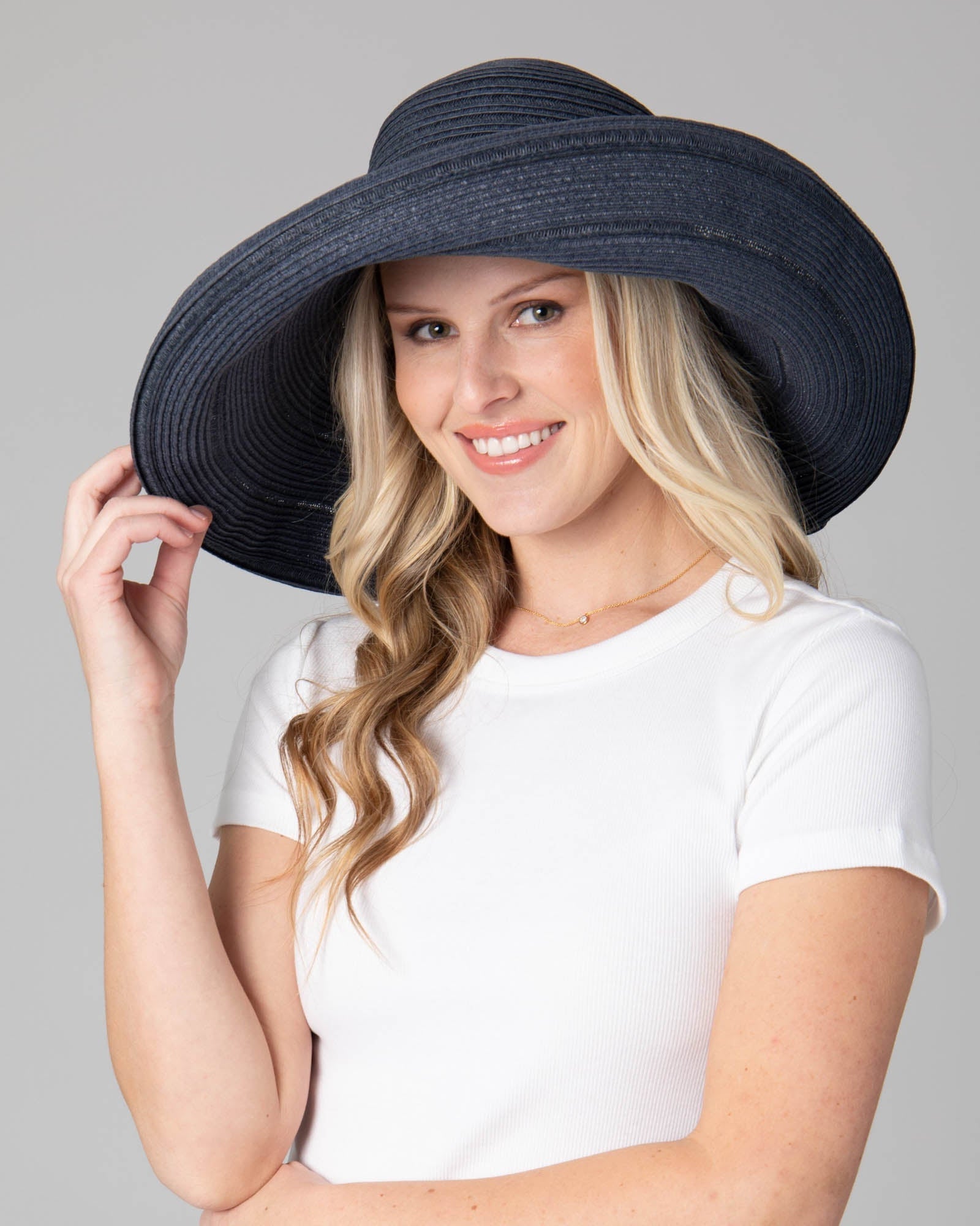 San Diego Hat Company Sun Brim Hats Women's 6-way Round Crown Sun Hat Cheeky British Style
