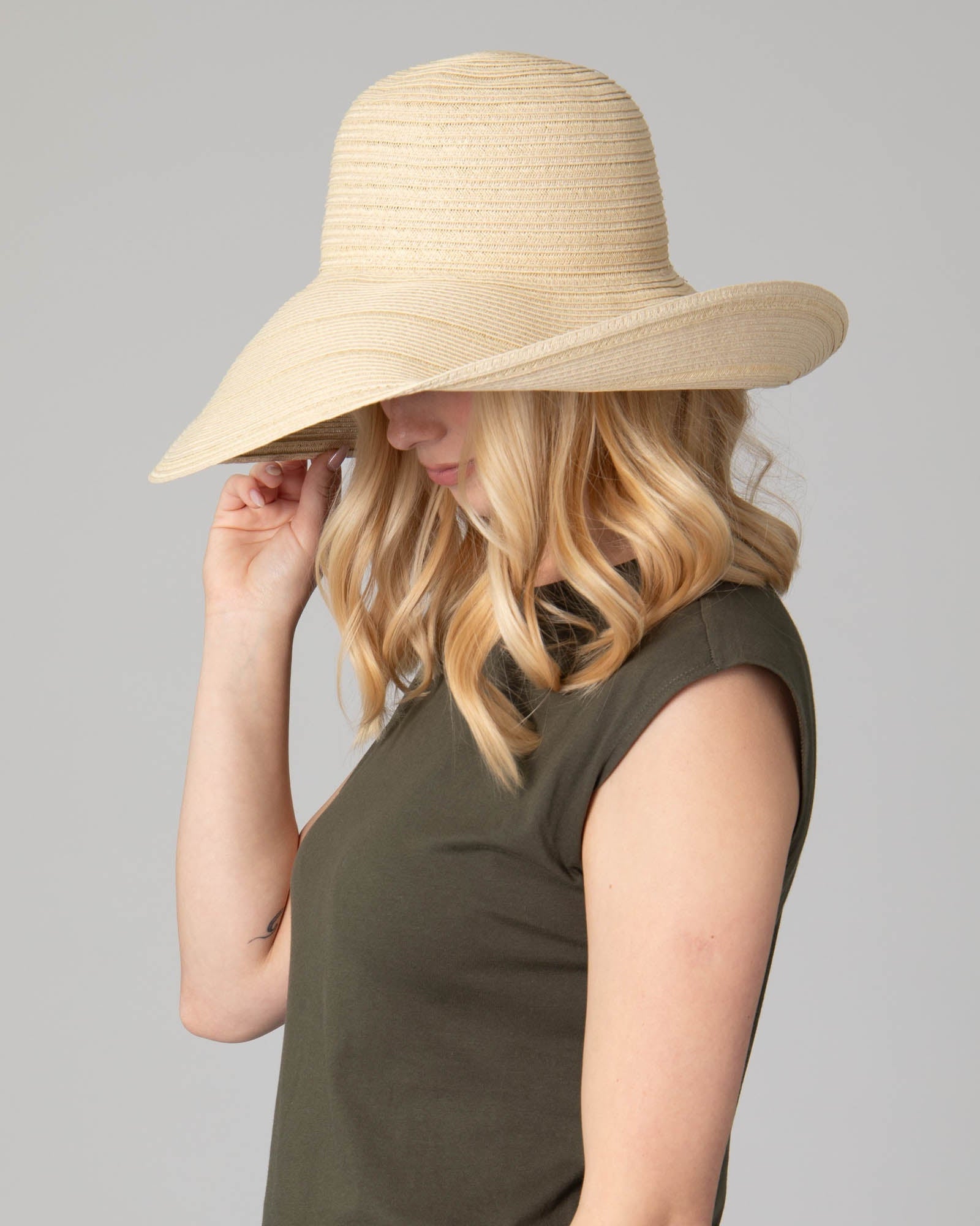 San Diego Hat Company Sun Brim Hats Women's 6-way Round Crown Sun Hat Cheeky British Style