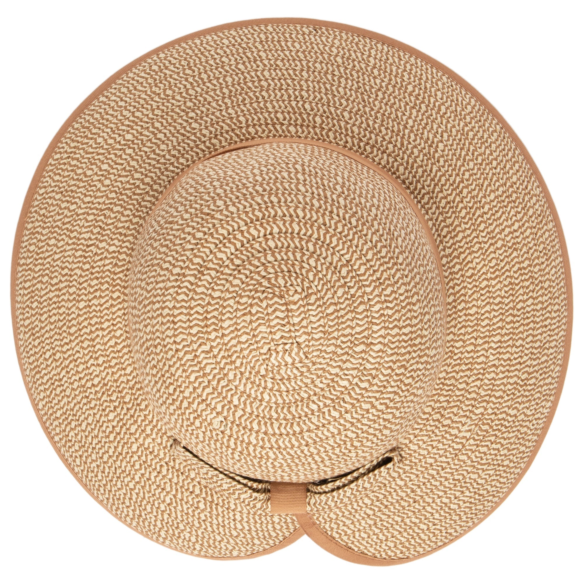 San Diego Hat Company Sun Brim Hats Women's Contrasting Edged Sun Brim Hat with Back Bow Cheeky British Style