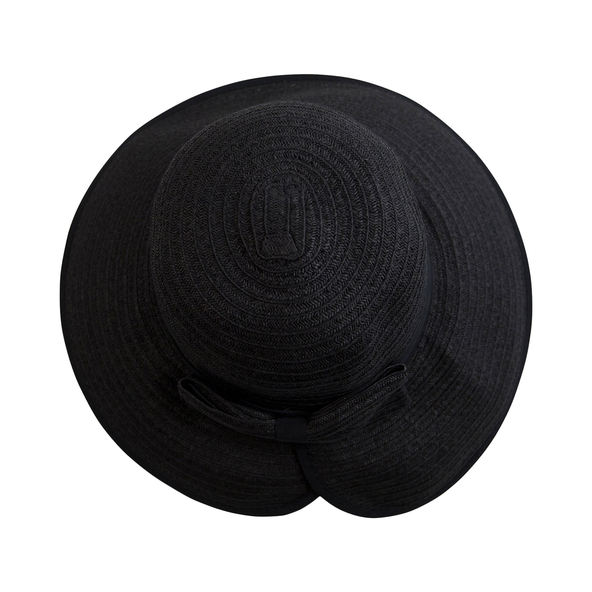 San Diego Hat Company Sun Brim Hats Women's Contrasting Edged Sun Brim Hat with Back Bow Cheeky British Style