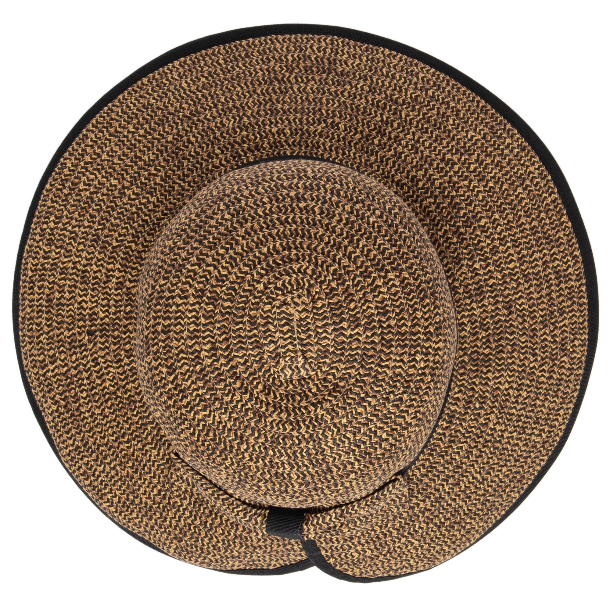 San Diego Hat Company Sun Brim Hats Women's Contrasting Edged Sun Brim Hat with Back Bow Cheeky British Style