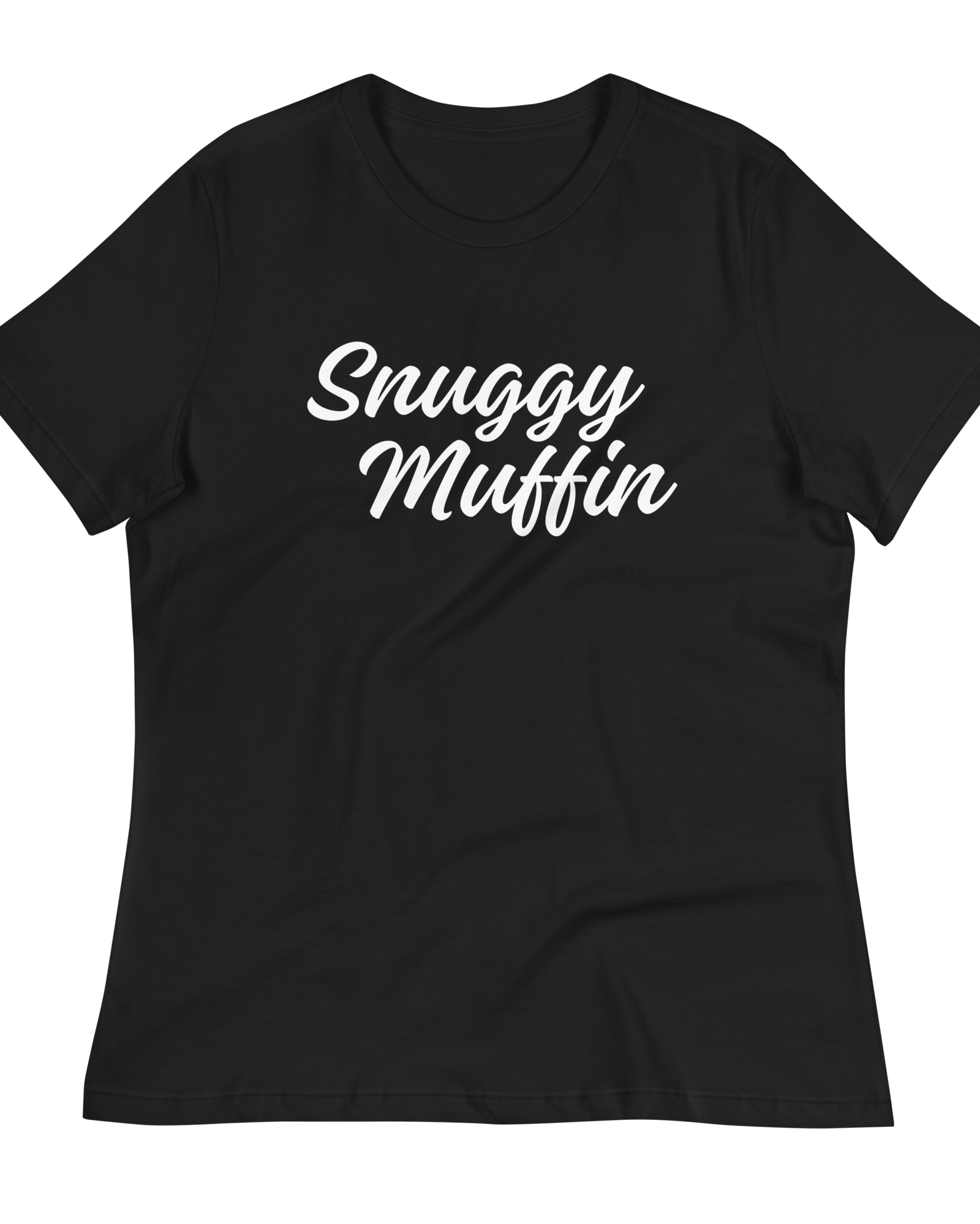Snuggy Muffin Women's Relaxed T-Shirt Black / S Shirts & Tops Jolly & Goode