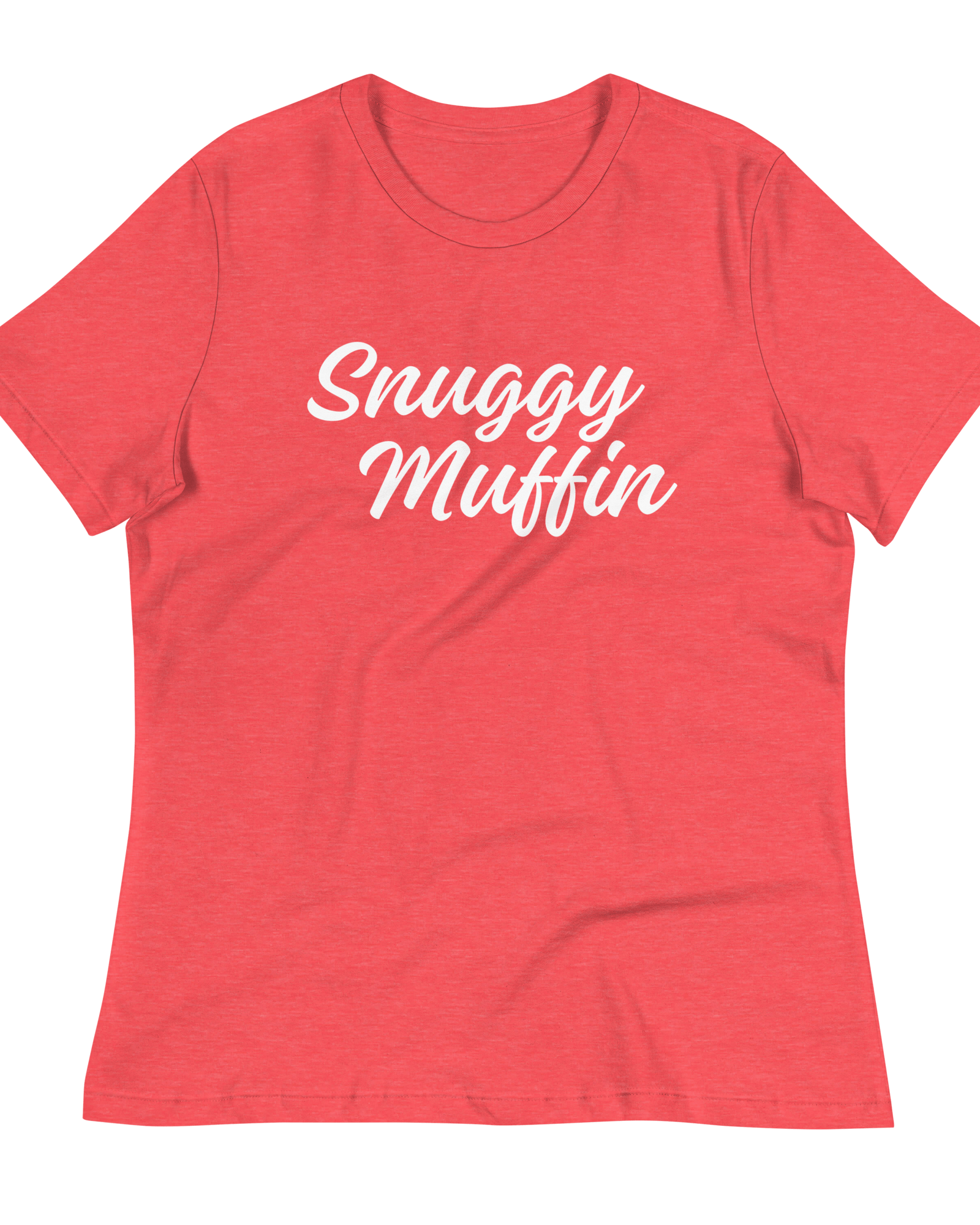 Snuggy Muffin Women's Relaxed T-Shirt Heather Red / S Shirts & Tops Jolly & Goode