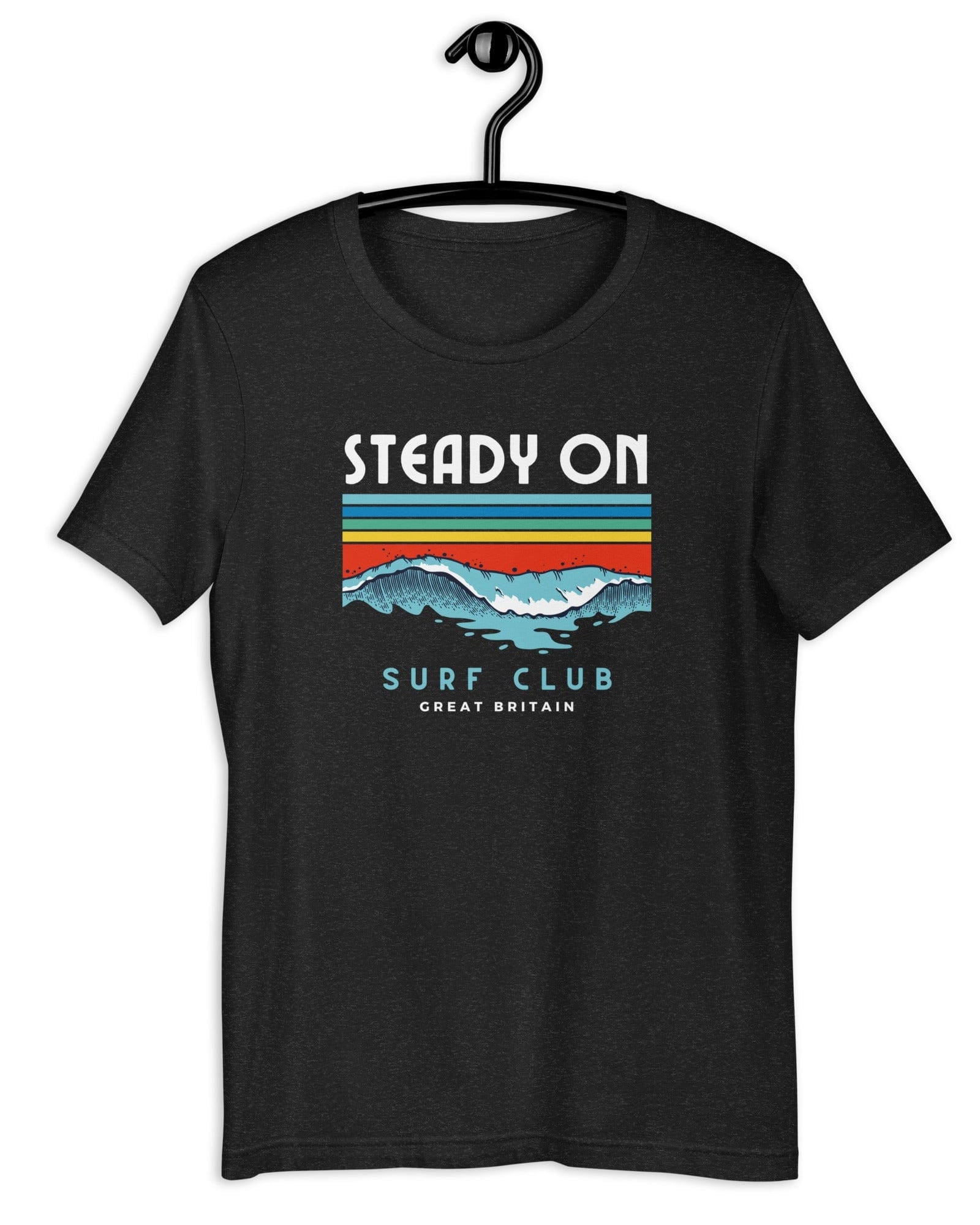 Steady On Surf Club Great Britain 70s Wave T-shirt.