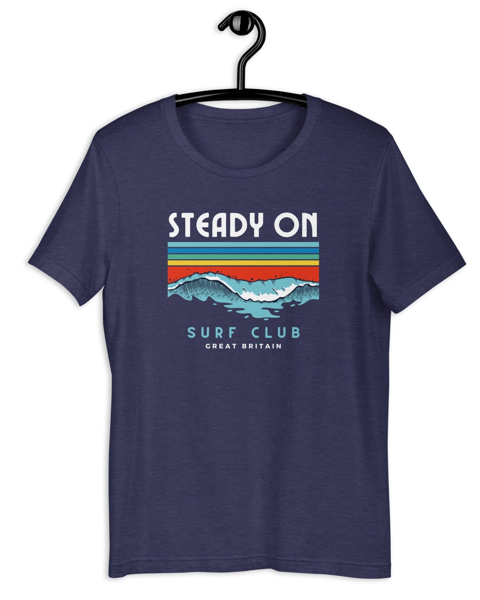 Steady On Surf Club Great Britain 70s Wave T-shirt.