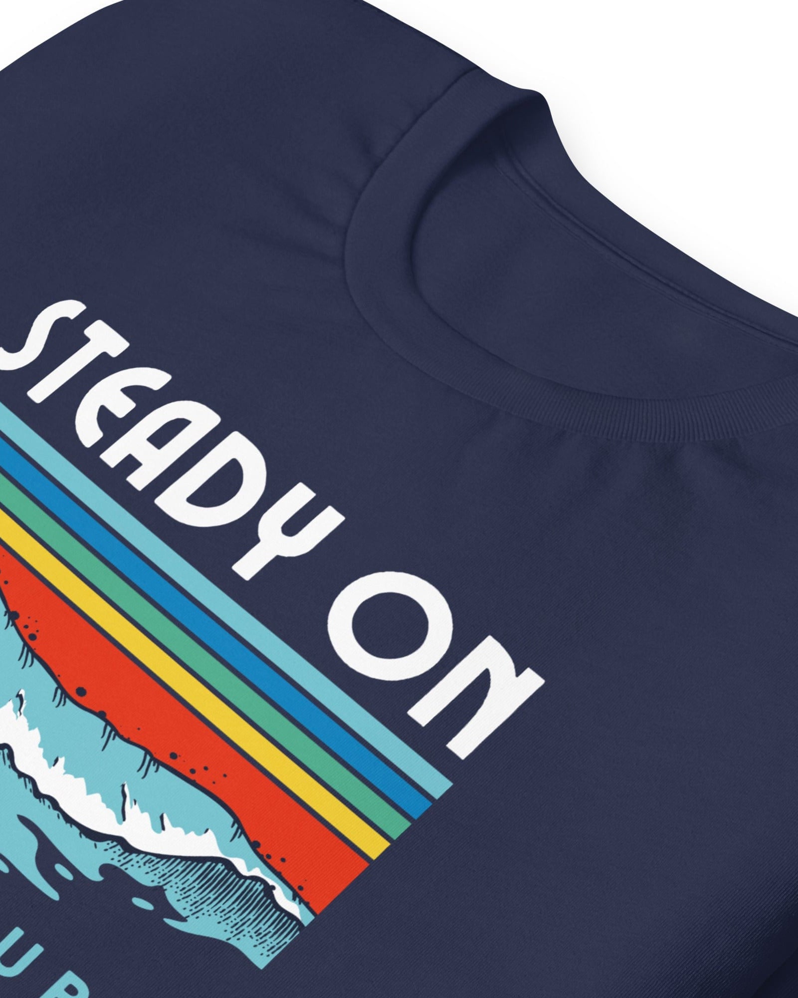 Steady On Surf Club Great Britain 70s Wave T-shirt.