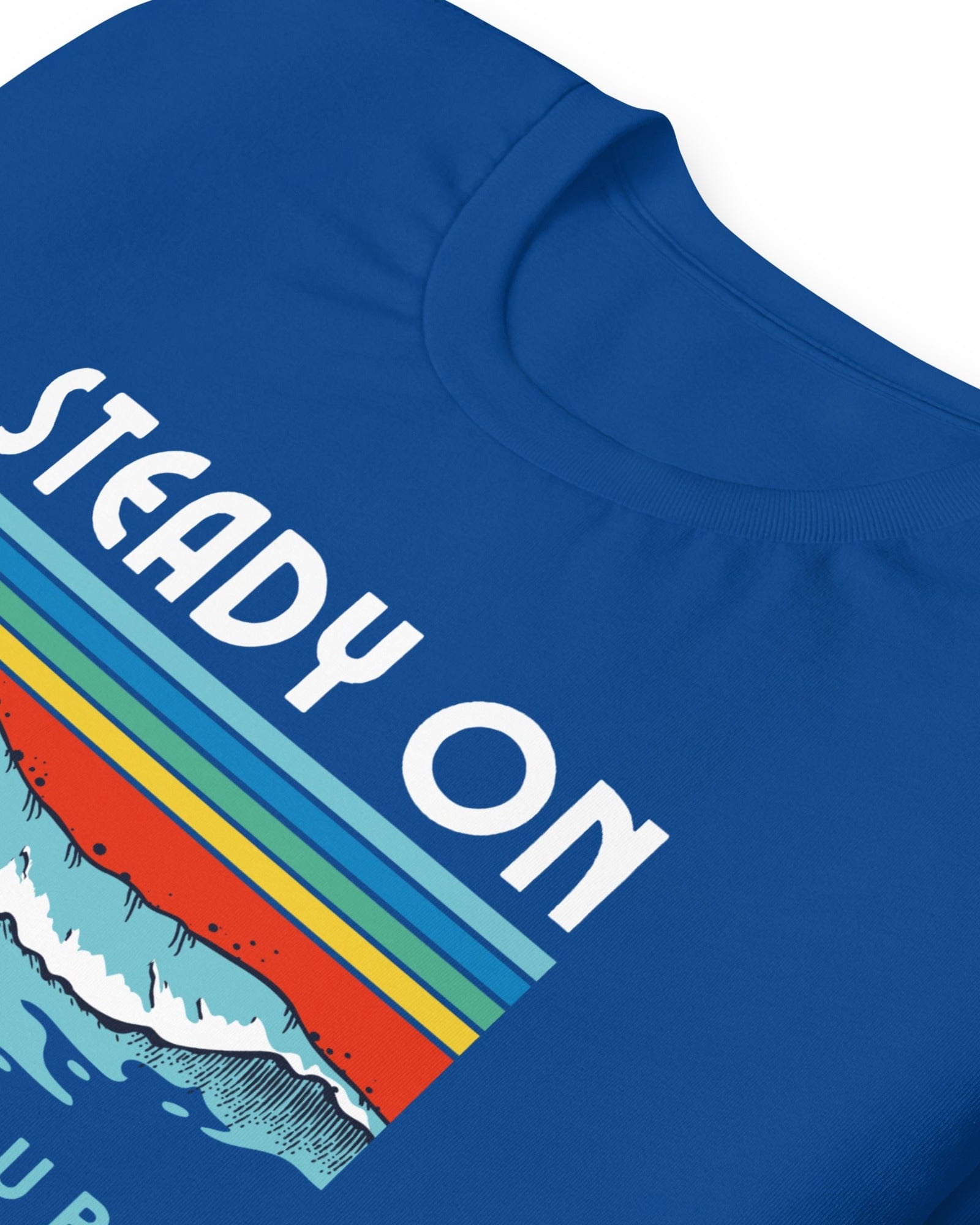 Steady On Surf Club Great Britain 70s Wave T-shirt.