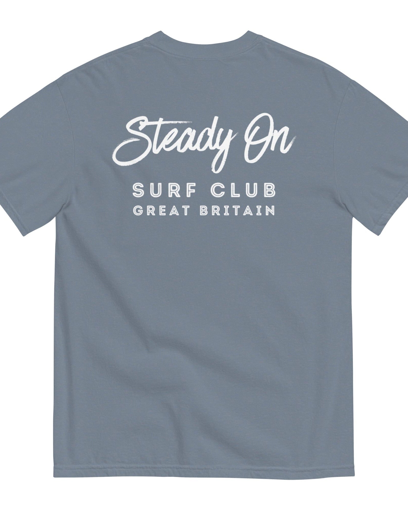 Steady On Surf Club Great Britain | Garment-dyed Heavyweight T-shirt | Relaxed Unisex Fit.