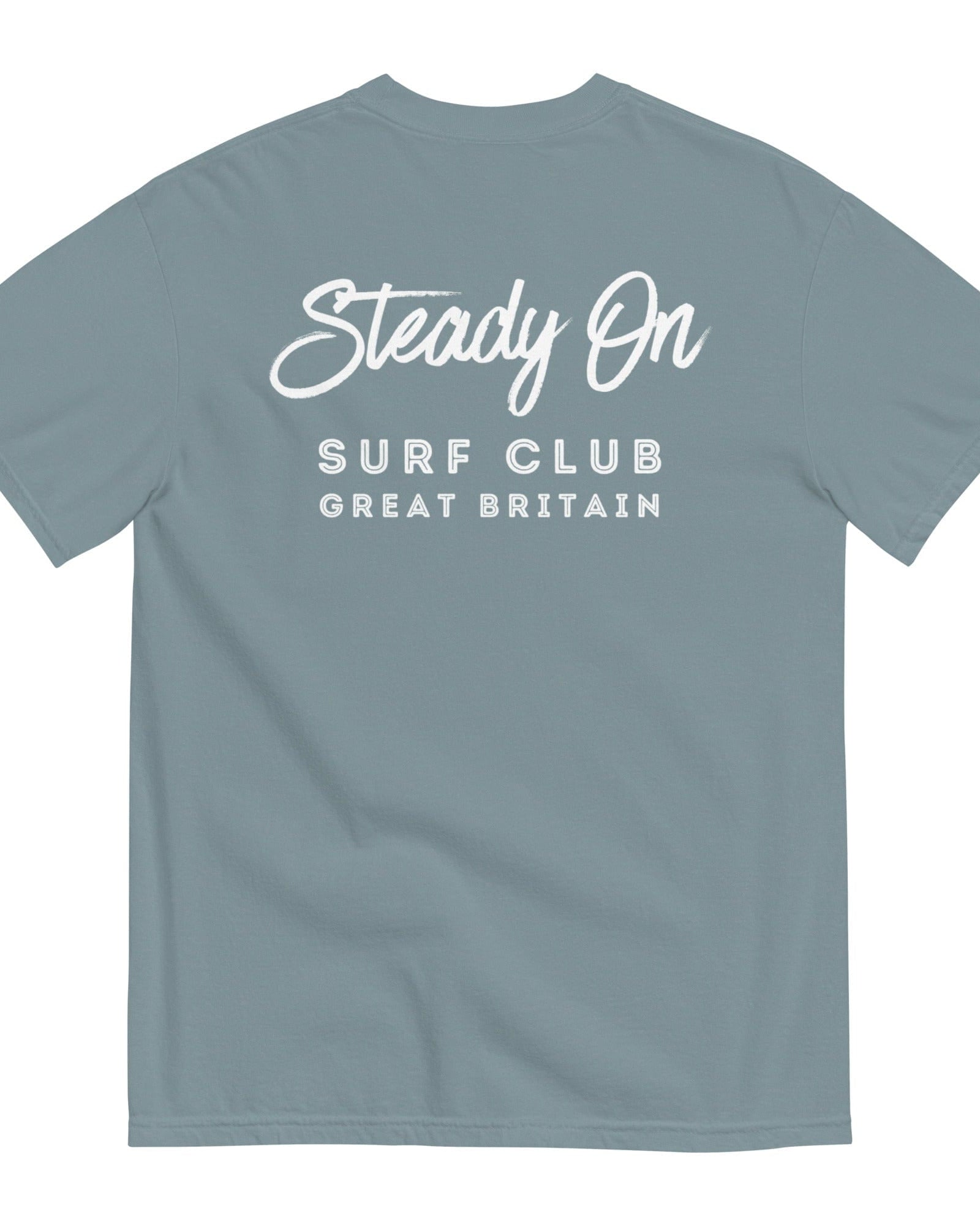 Steady On Surf Club Great Britain | Garment-dyed Heavyweight T-shirt | Relaxed Unisex Fit.