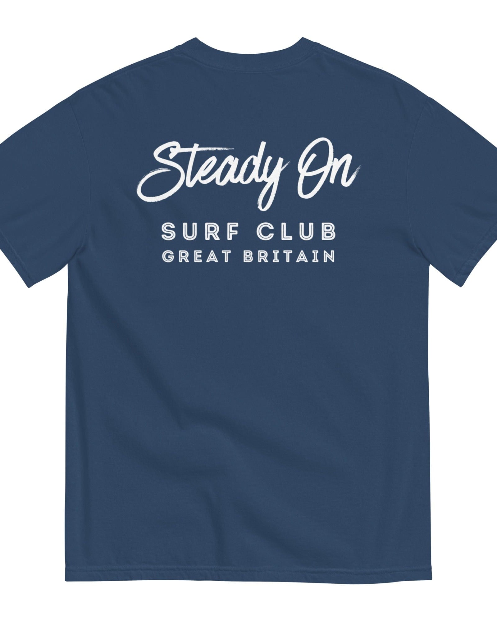 Steady On Surf Club Great Britain | Garment-dyed Heavyweight T-shirt | Relaxed Unisex Fit.