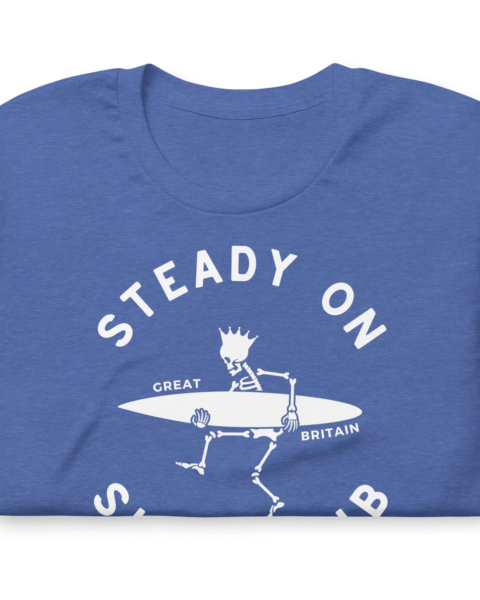 Steady On Surf Club Great Britain | Skeleton Surf King T-shirt.