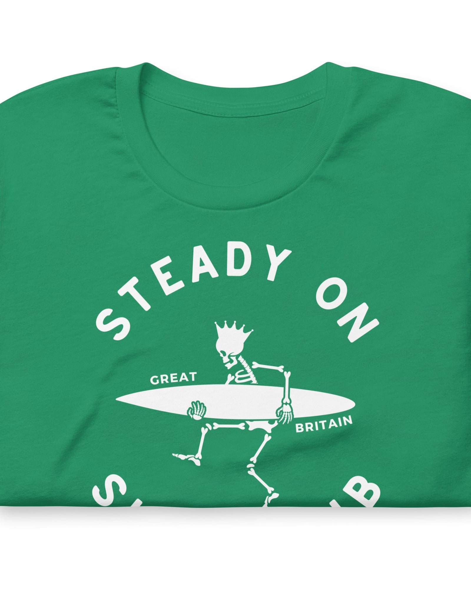 Steady On Surf Club Great Britain | Skeleton Surf King T-shirt.