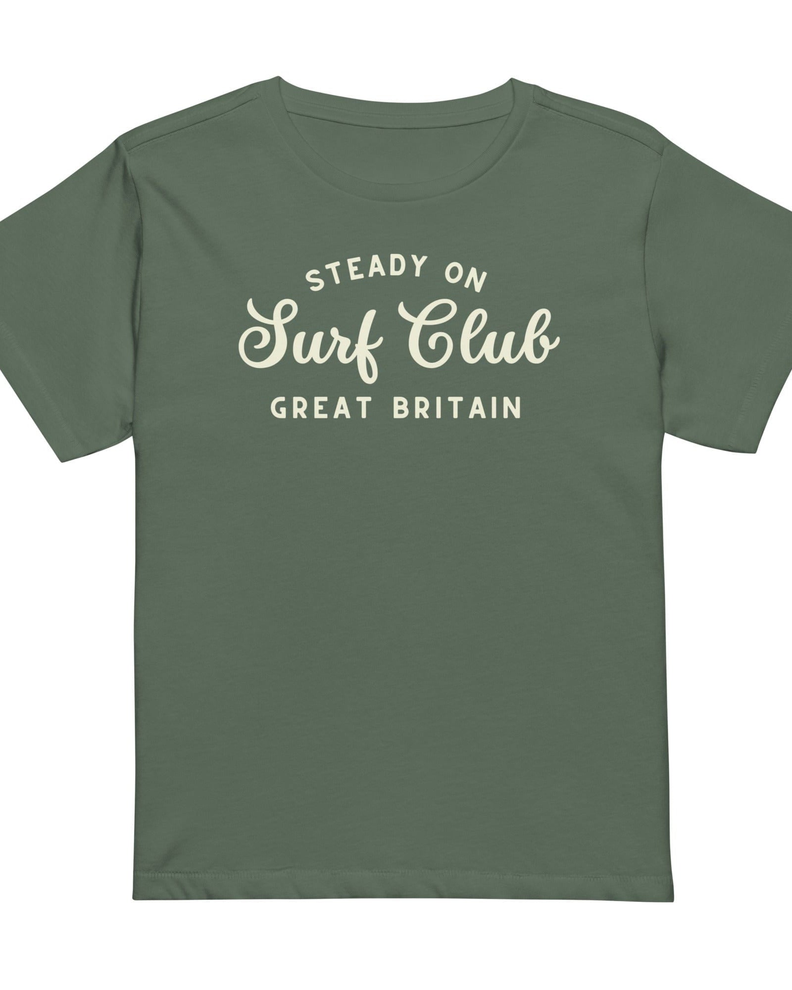 Steady On Surf Club Great Britain | Women’s High-Waisted T-shirt.