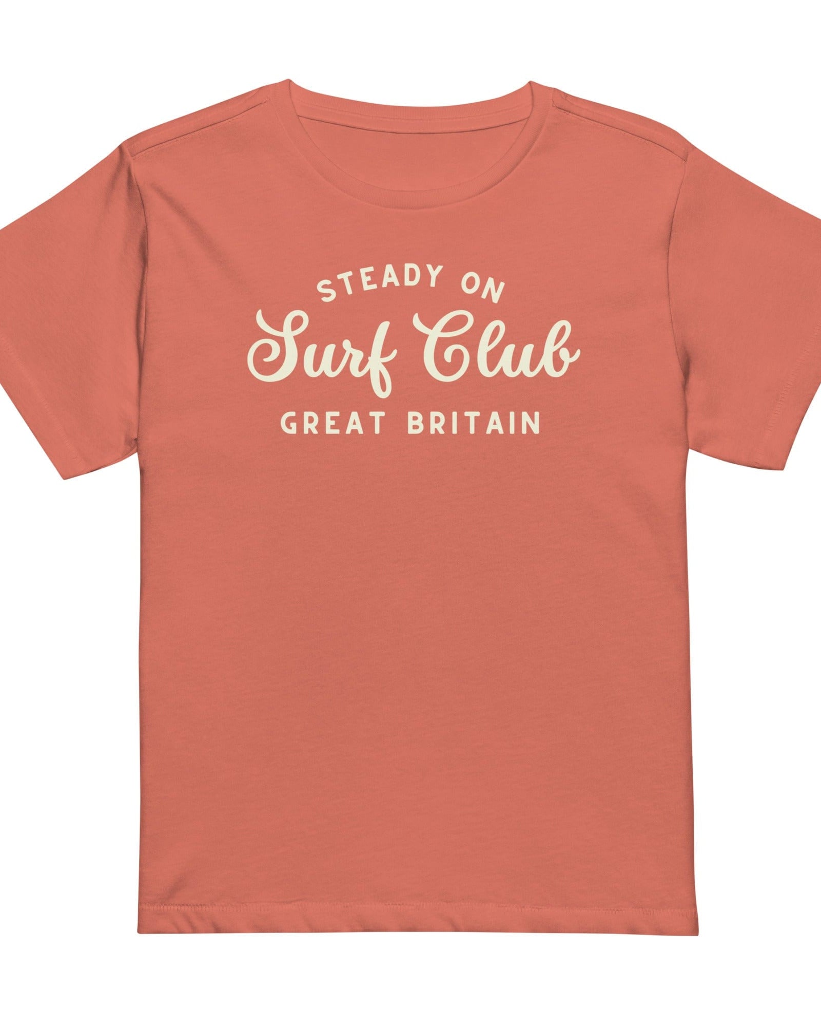 Steady On Surf Club Great Britain | Women’s High-Waisted T-shirt.