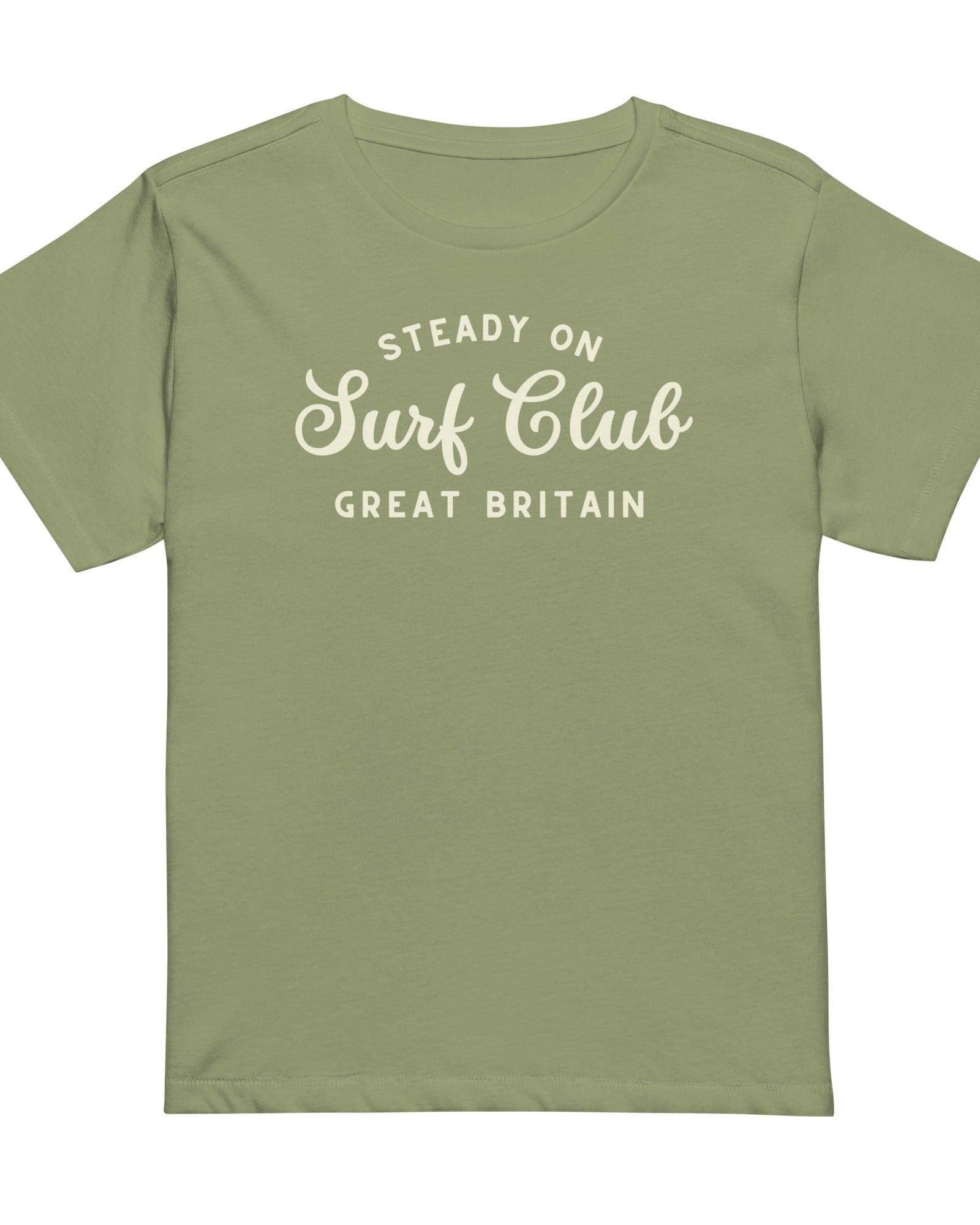 Steady On Surf Club Great Britain | Women’s High-Waisted T-shirt.