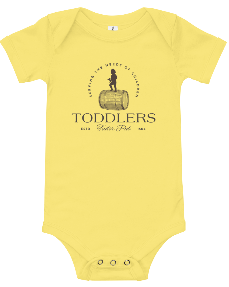 Toddlers Tudor Pub Onesie Yellow / 3-6m Jolly & Goode
