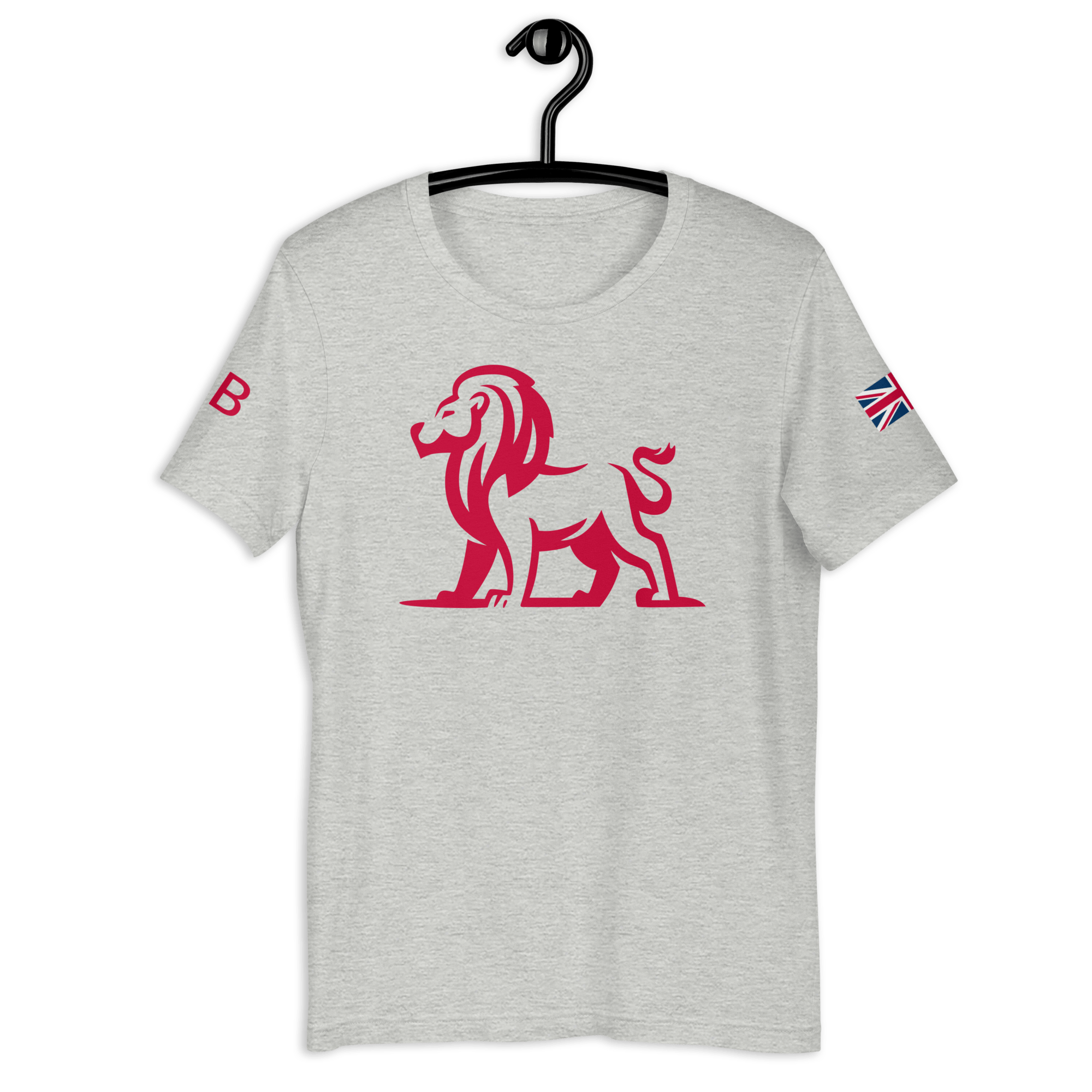 Union Jack GB Lion T-shirt Athletic Heather / XS Shirts & Tops Jolly & Goode