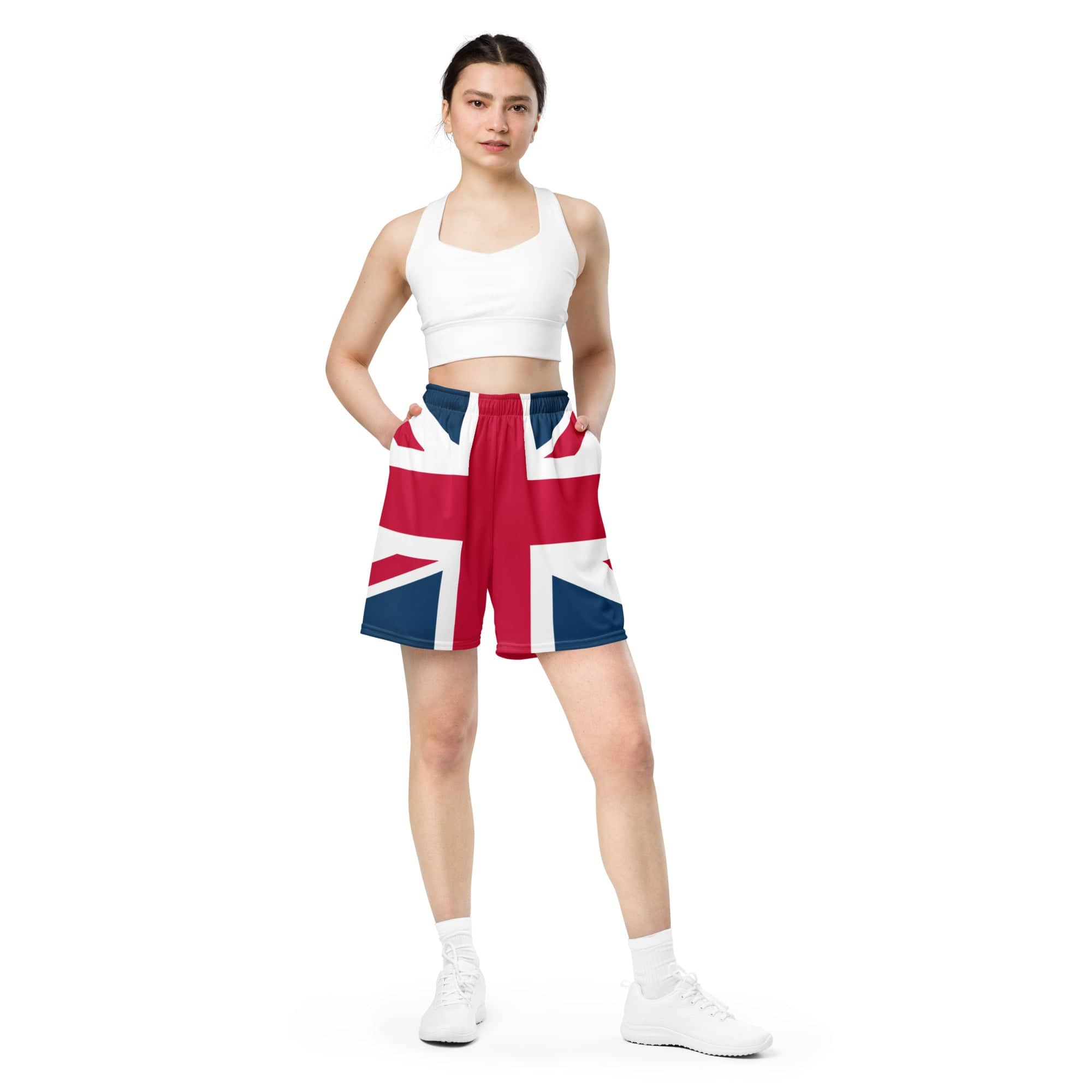 Union Jack Shorts | Mesh Fabric | Pockets | Unisex Fit.