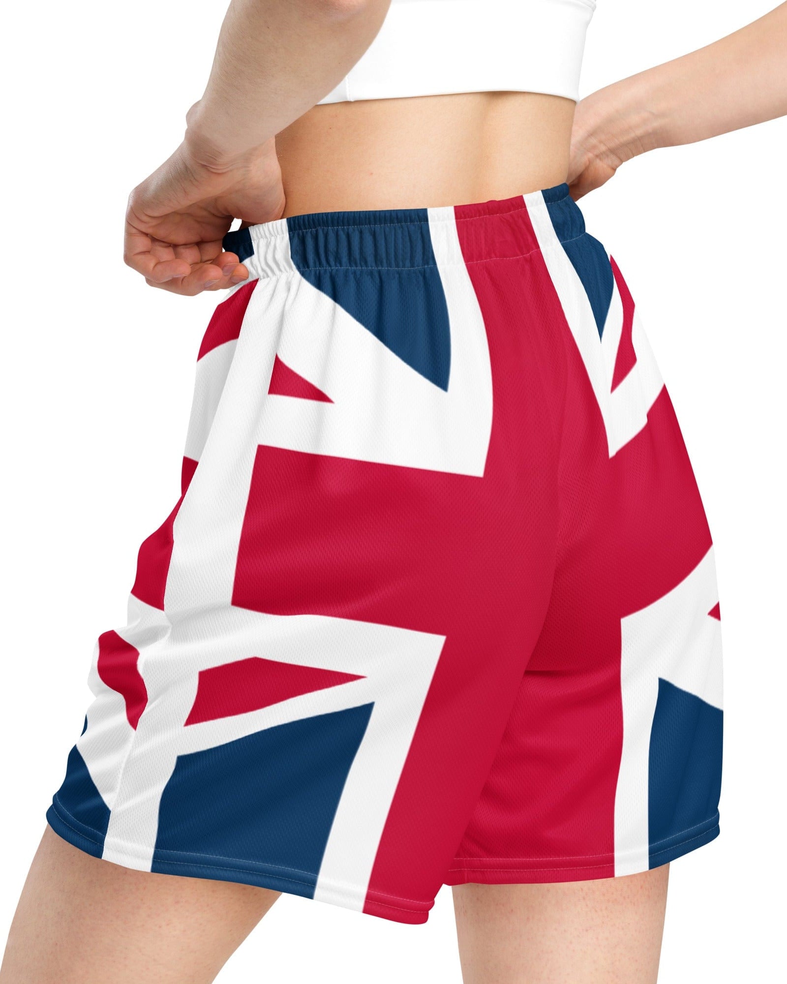 Union Jack Shorts | Mesh Fabric | Pockets | Unisex Fit.
